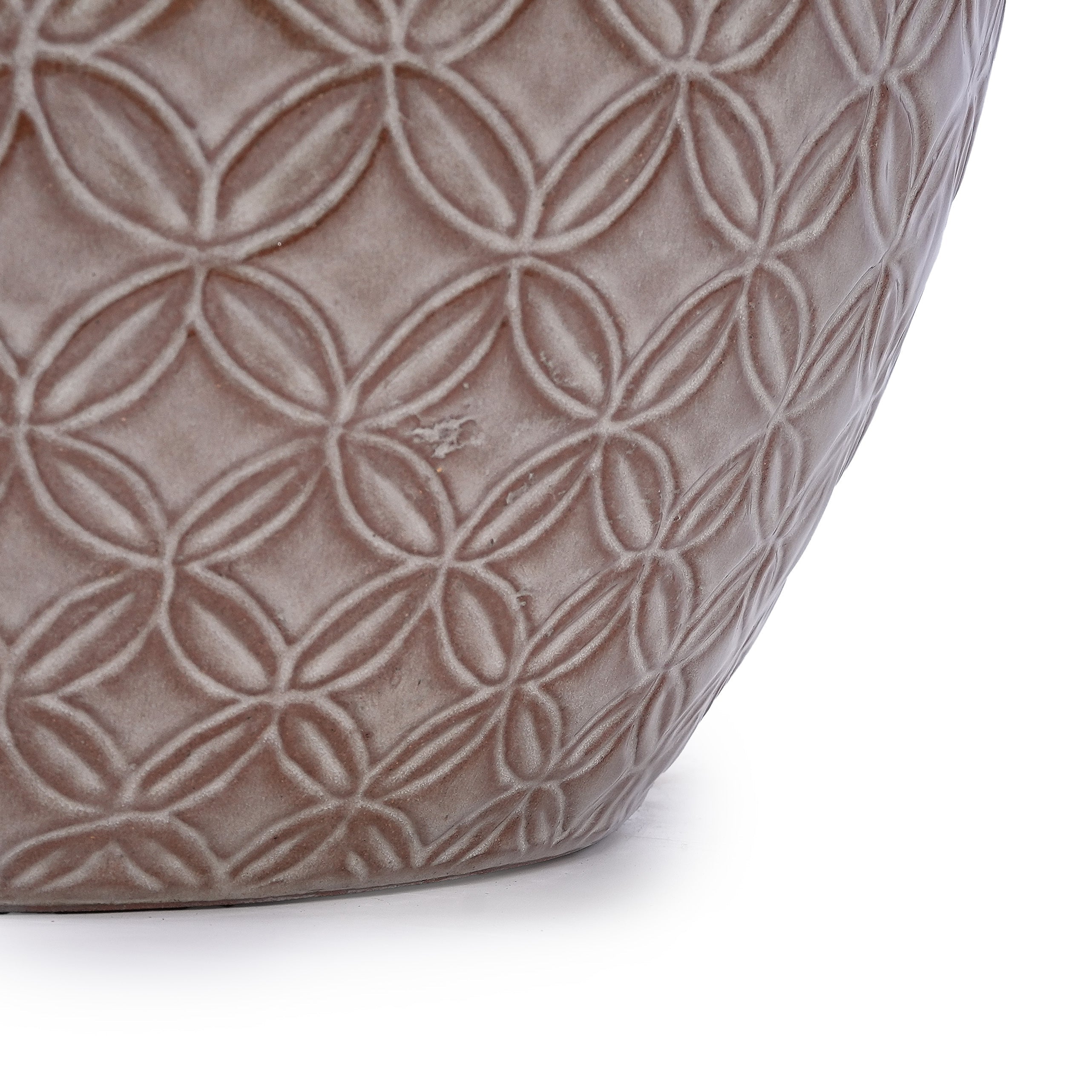 3 Pieces Ceramic Flowerpot, Modern Planter for Patio, Garden or Windowsills - Antique Yellow