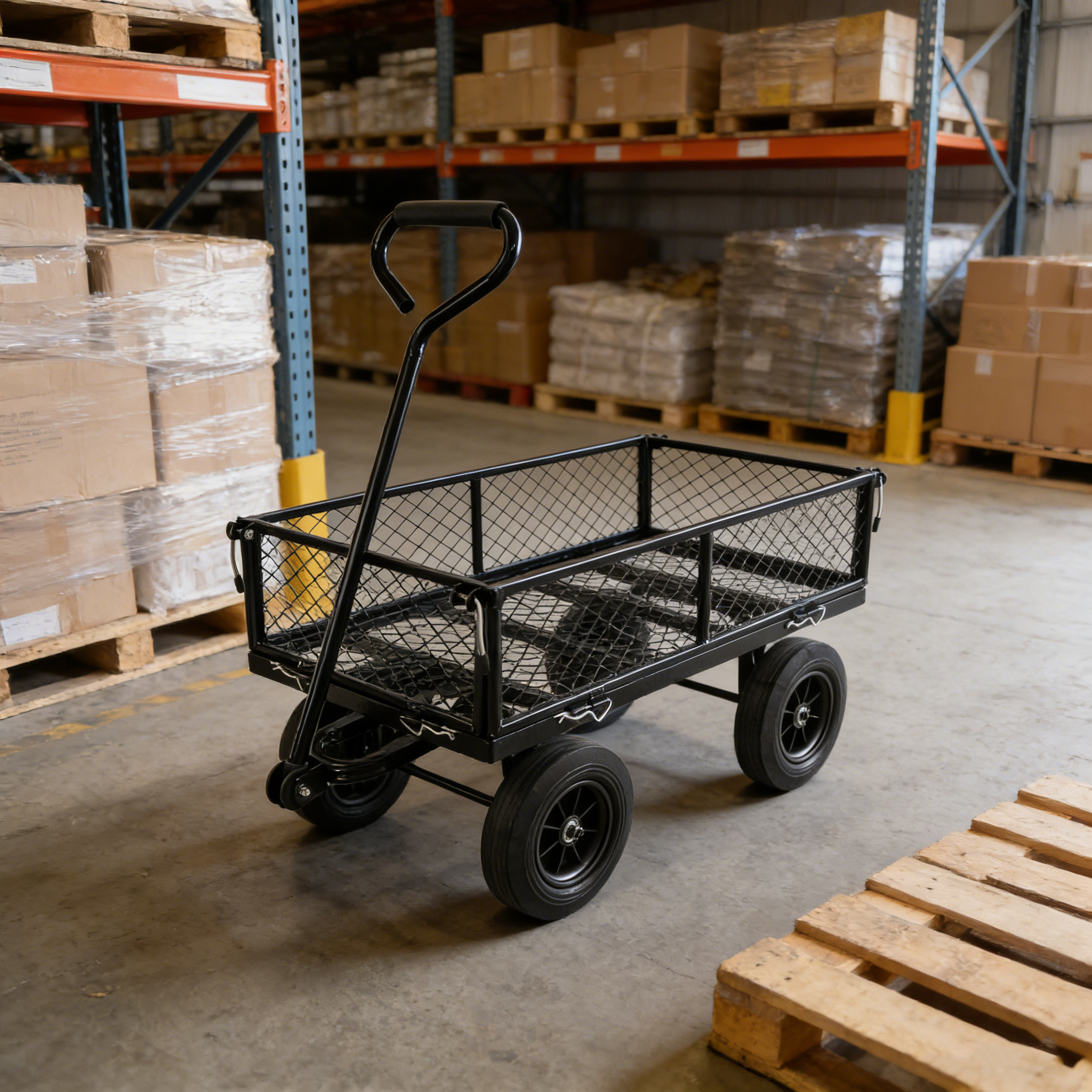 Solid Wheels Garden Cart Wagon
