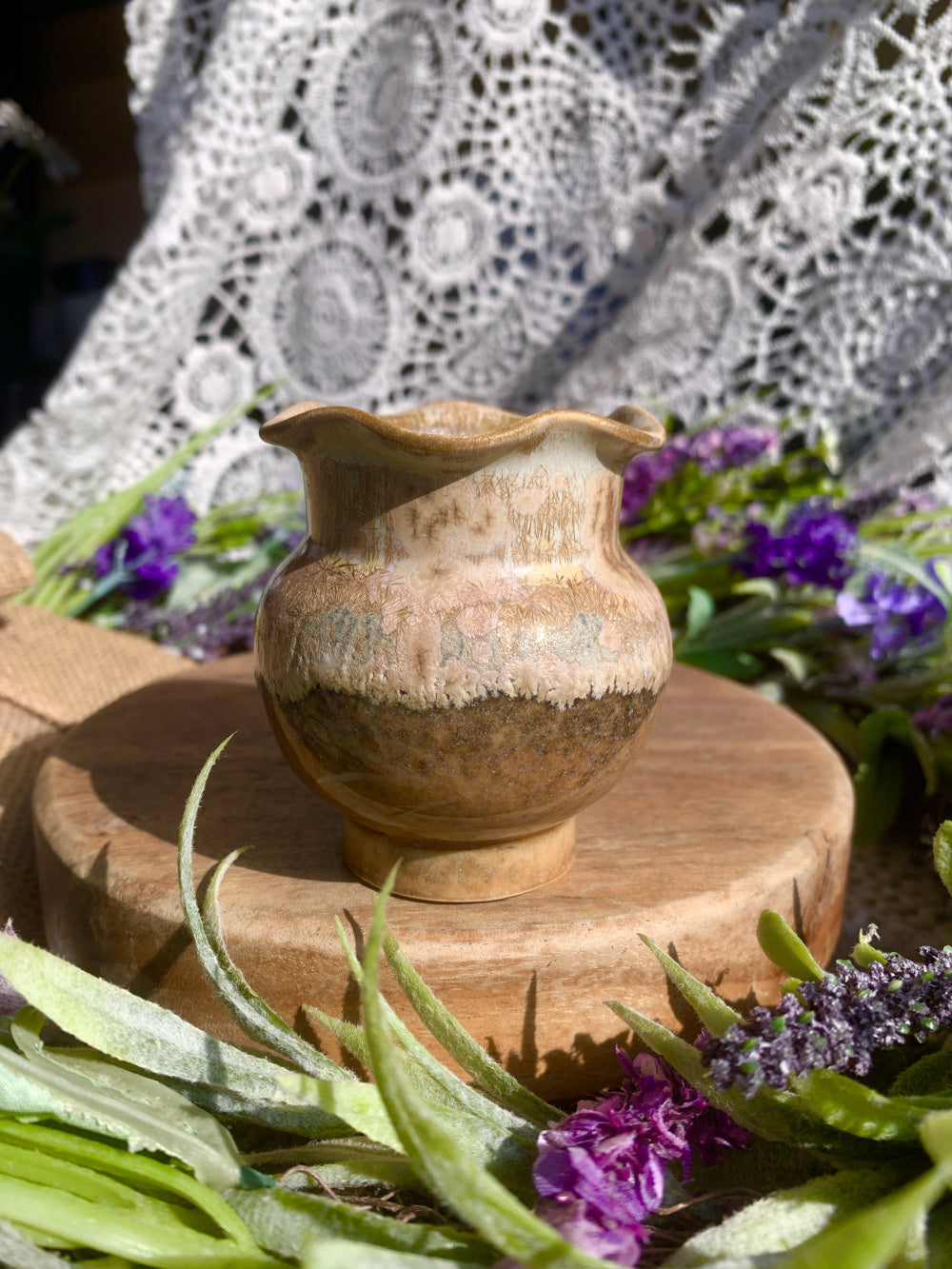 SC-SN0004 Modern Handmade Ceramic Planter Pot - Pot rim diameter: 1.8"
