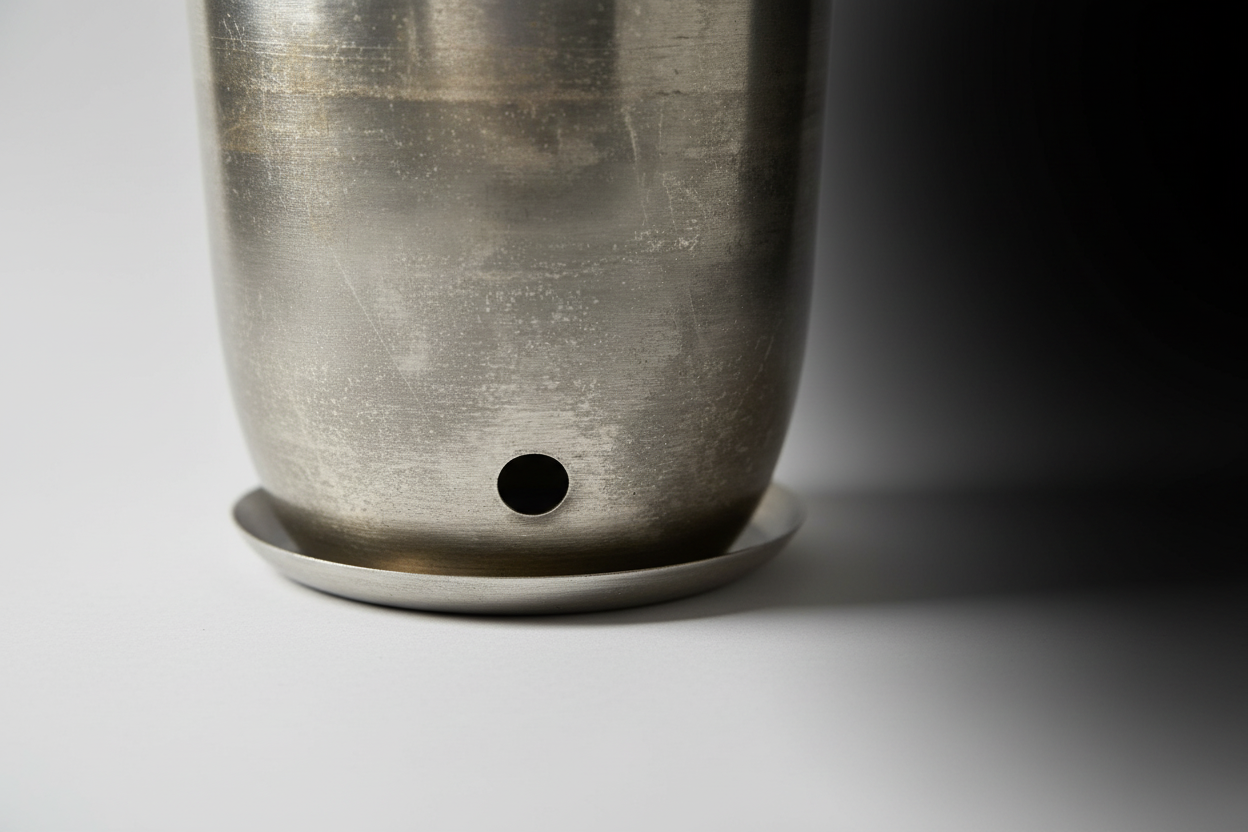 Jo Metal Planter With Drainage Hole