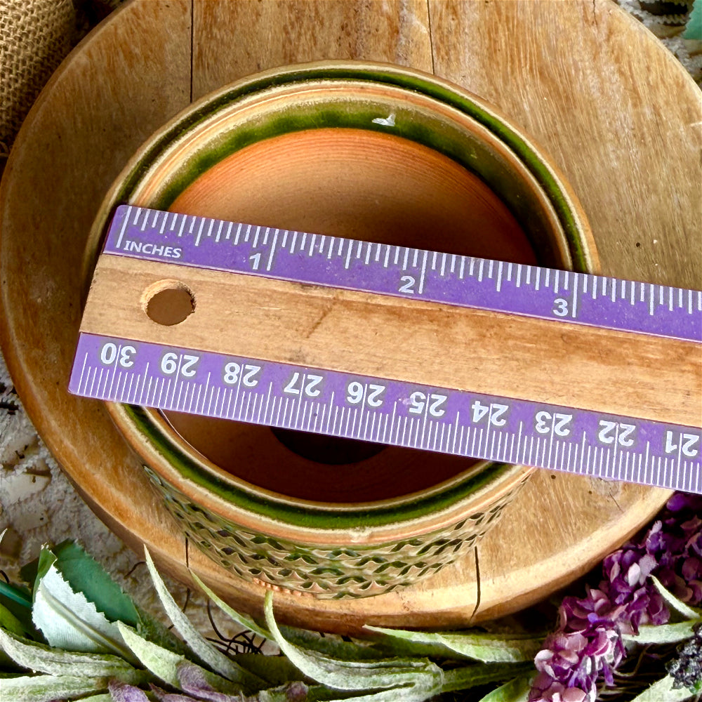 WS-0063 Rustic Handmade Clay Planter Pot - Pot Rim Diameter: ~3"