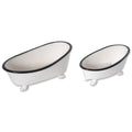 Ceramic Enamel Bathtub Planter & Soap Holder