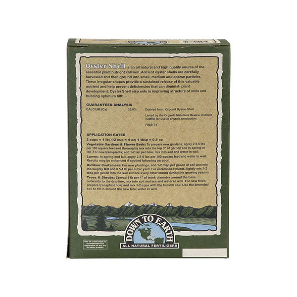 Down To Earth™, Oyster Shell, All Natural, Single Ingredient (5 LBS)