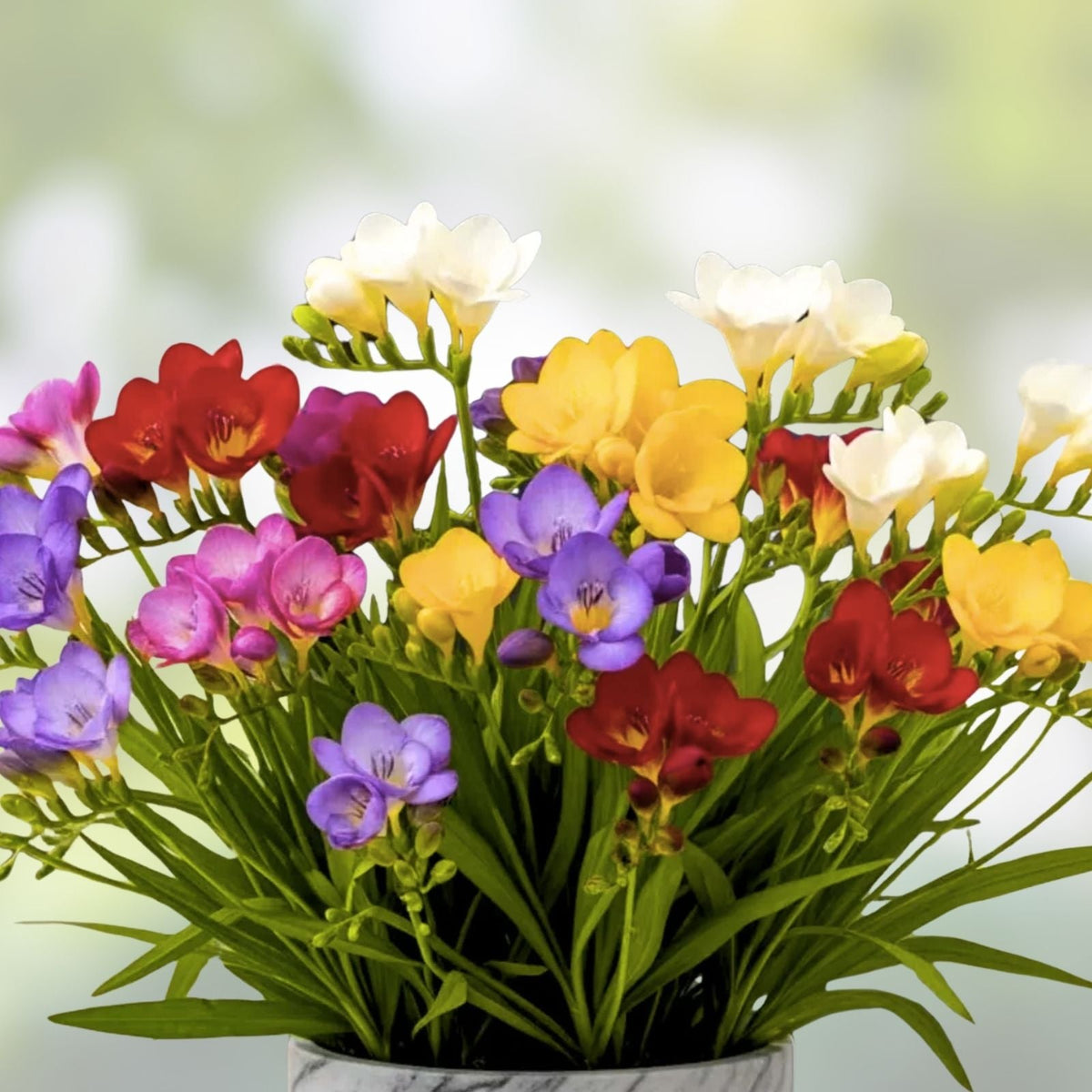 Freesia Flower Bulbs 10 Pack - Fragrant Mixed Colors - Freesia spp. - Garden Bulbs for Spring Blooming
