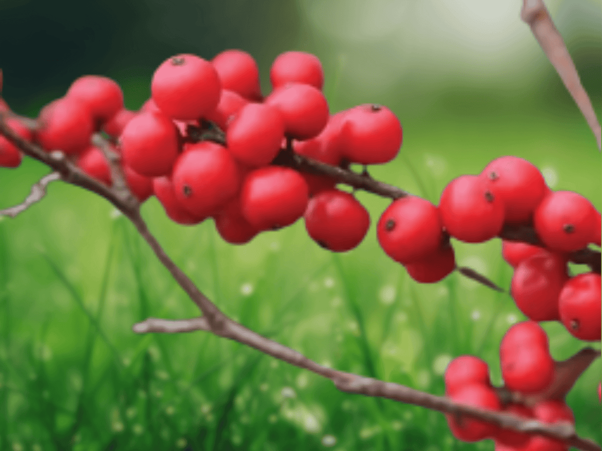 1 Live Plant American Winterberry Ilex verticillata Coralberry 2 Year Old Shrub 12 Inch Tall