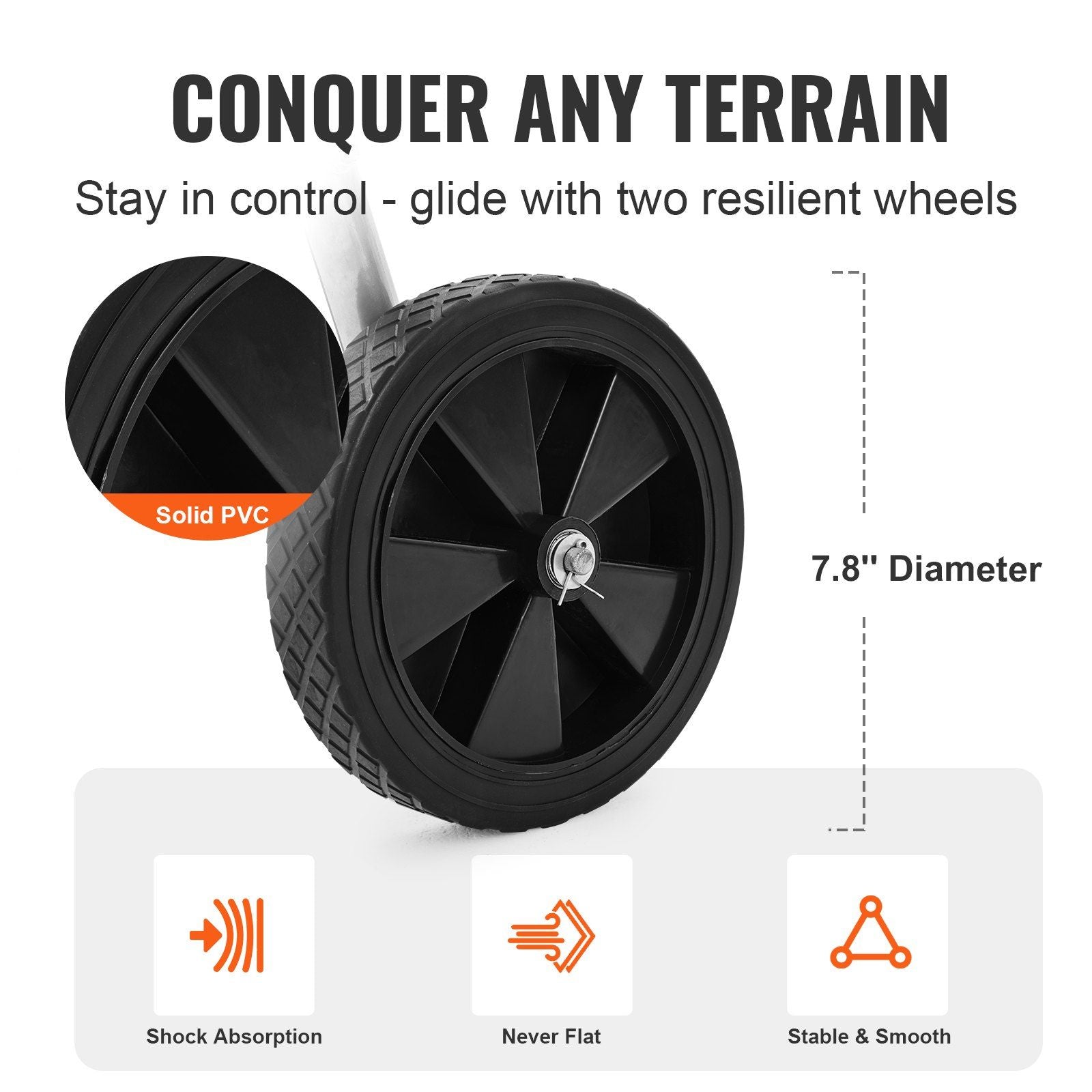 Hose Reel Cart, Hold Up to 175 ft of 5/8'' Hose (Hose Not Included), Garden Water Hose Carts Mobile Tools with Wheels, Heavy Duty Powder-coated Steel Outdoor Planting for Garden, Yard, Lawn