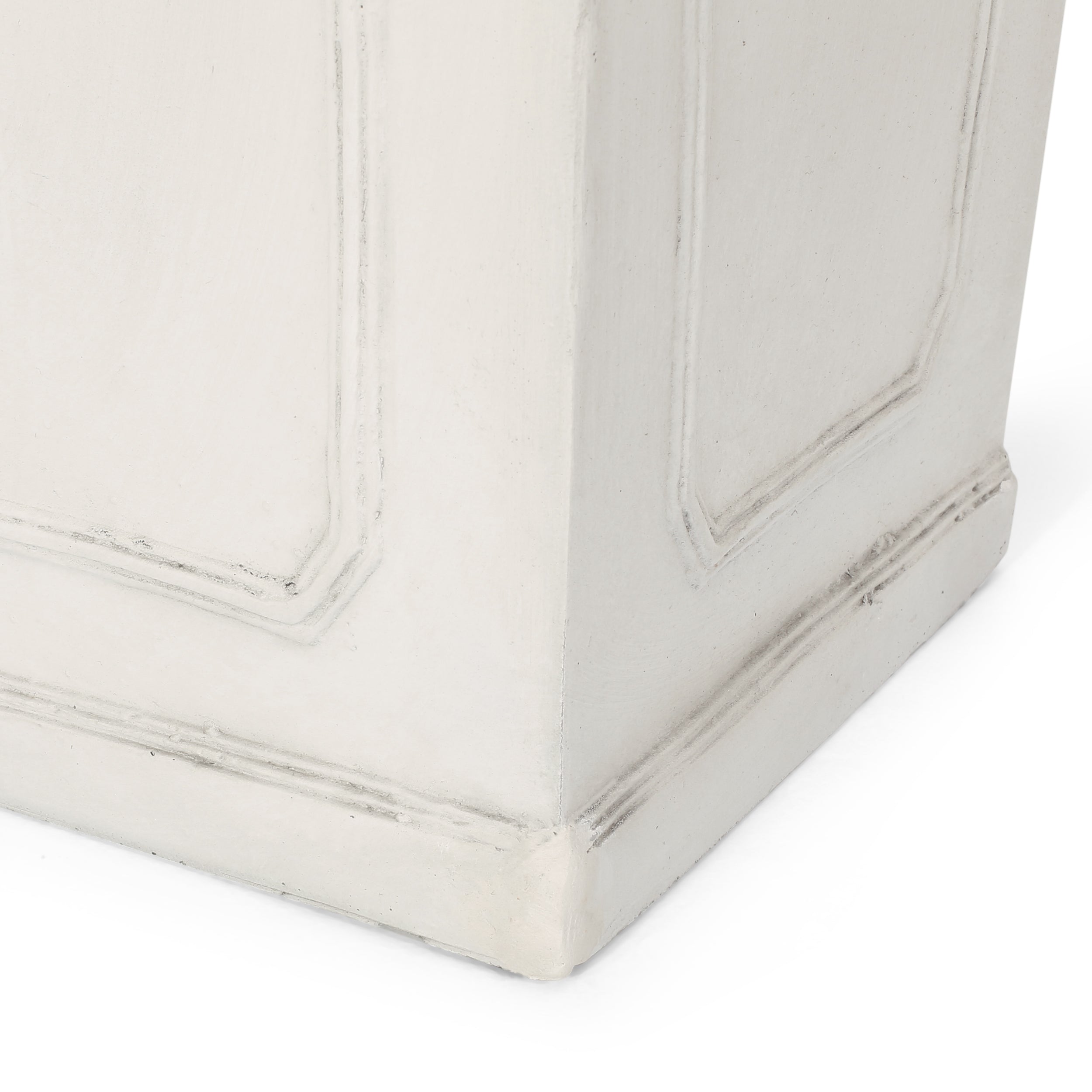 16'' x 30.5'' Outdoor MGO Planter with Antique White Finish