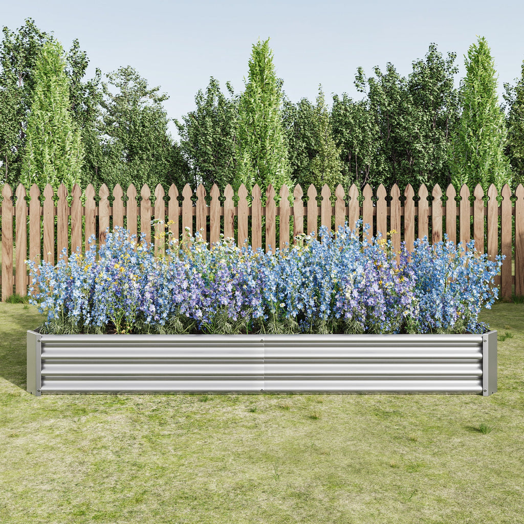Raised Garden Bed Kit - Metal Raised Bed Garden 7.6x3.7x0.98ft