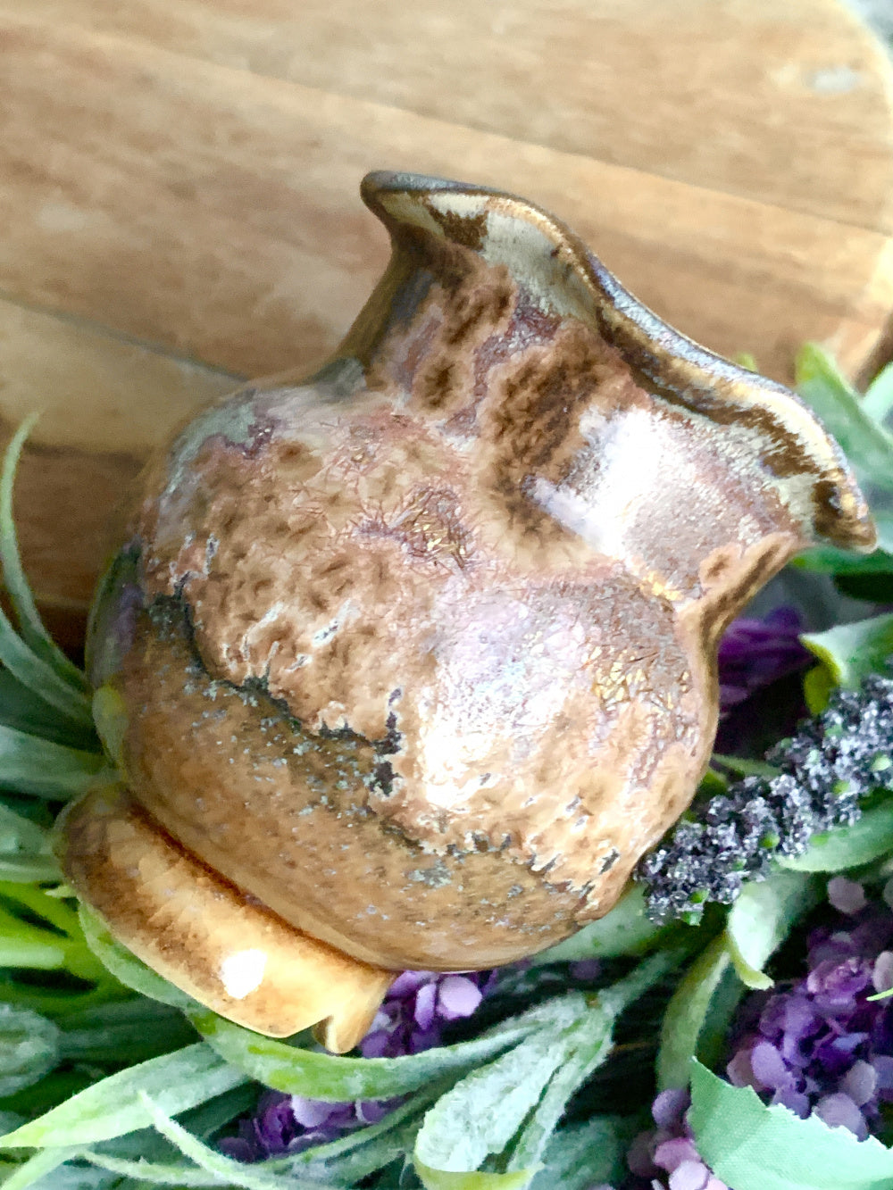SC-SN0015 Rustic Handmade Clay Planter Pot - Pot rim diameter: 1.8"