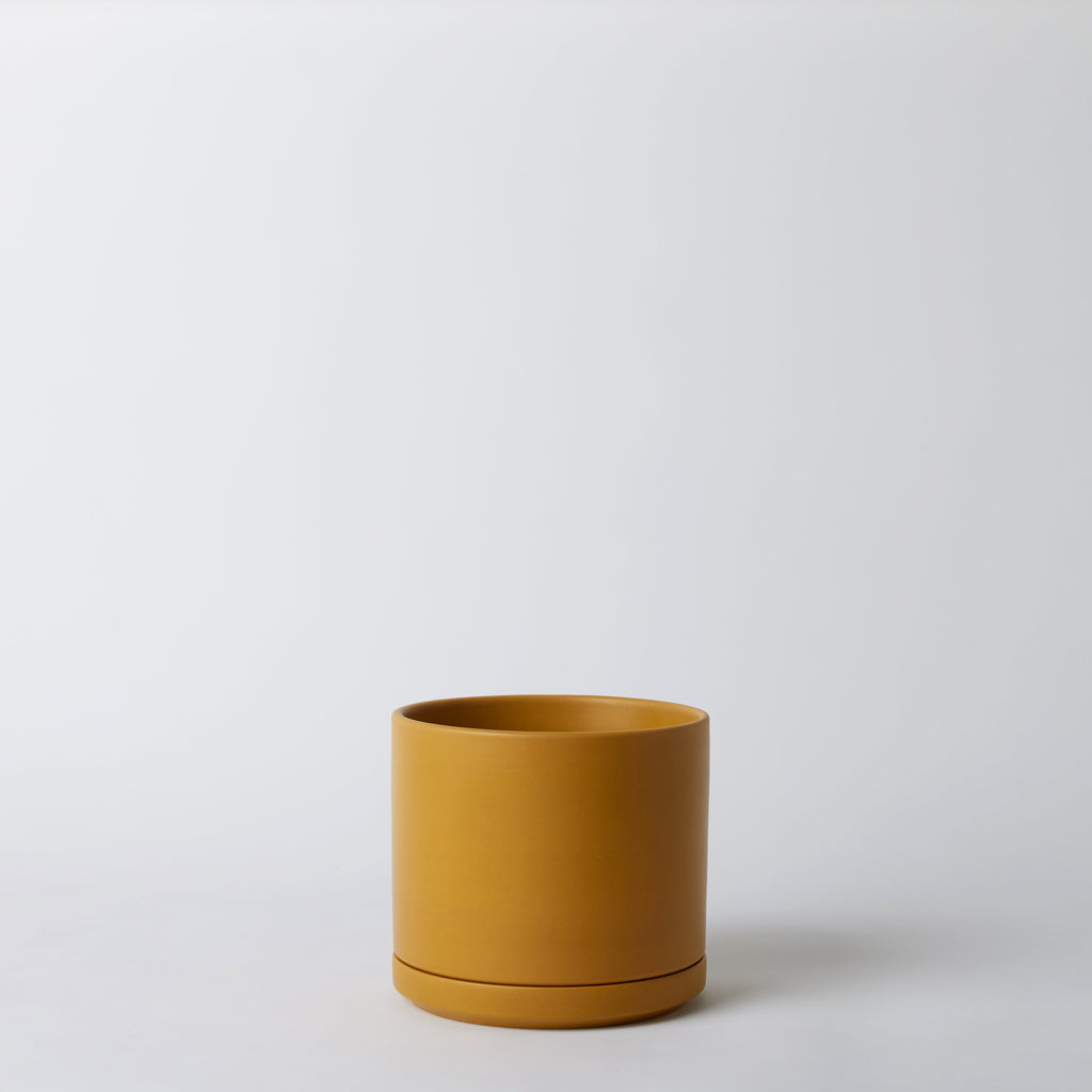 Solid Goods Ceramic Cylinder Planter with Saucer