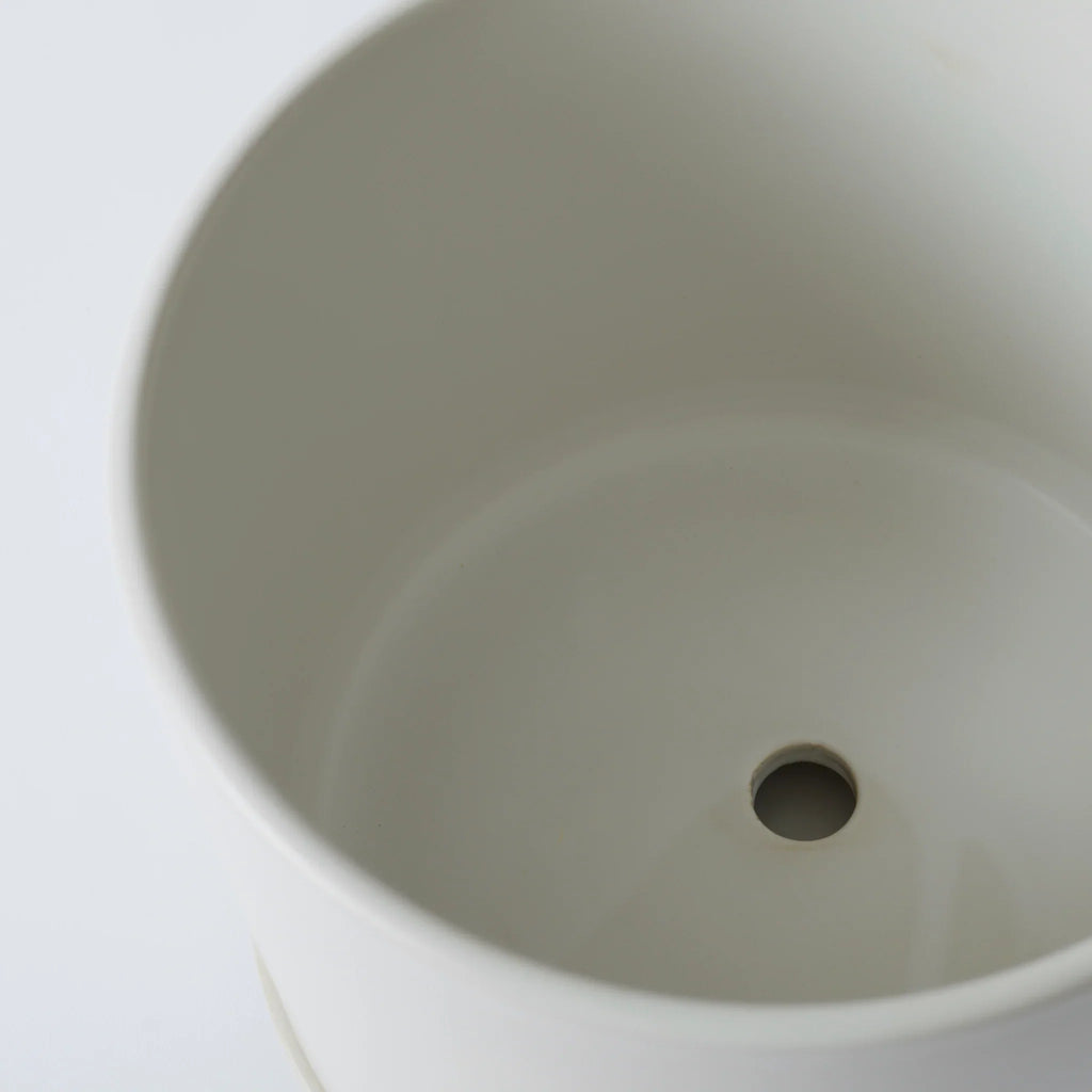 Solid Goods Ceramic Cylinder Planter with Saucer