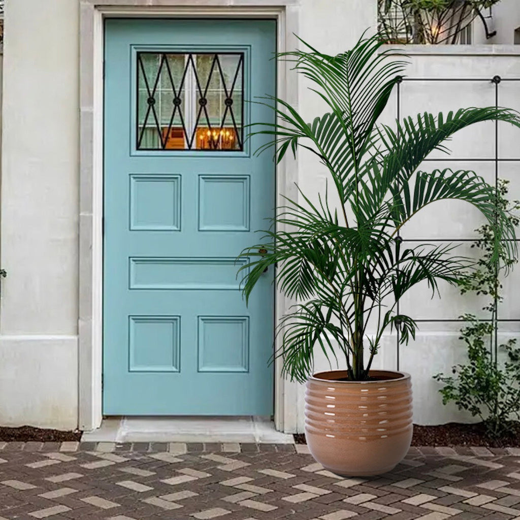 Set of 3 Ceramic Flowerpot, Modern Planter for Patio, Garden, Windowsill - Antique Bronze