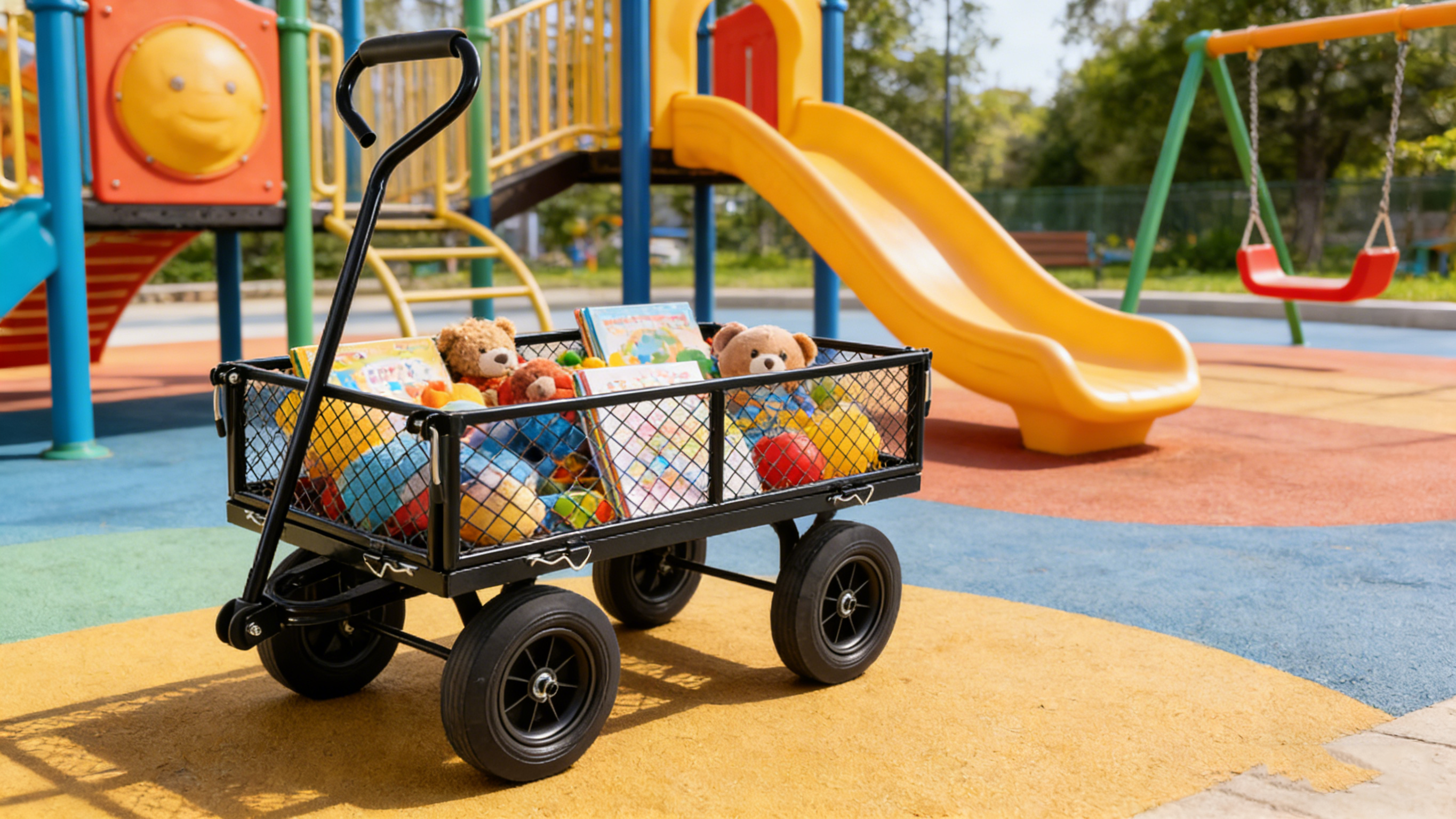 Solid Wheels Garden Cart Wagon