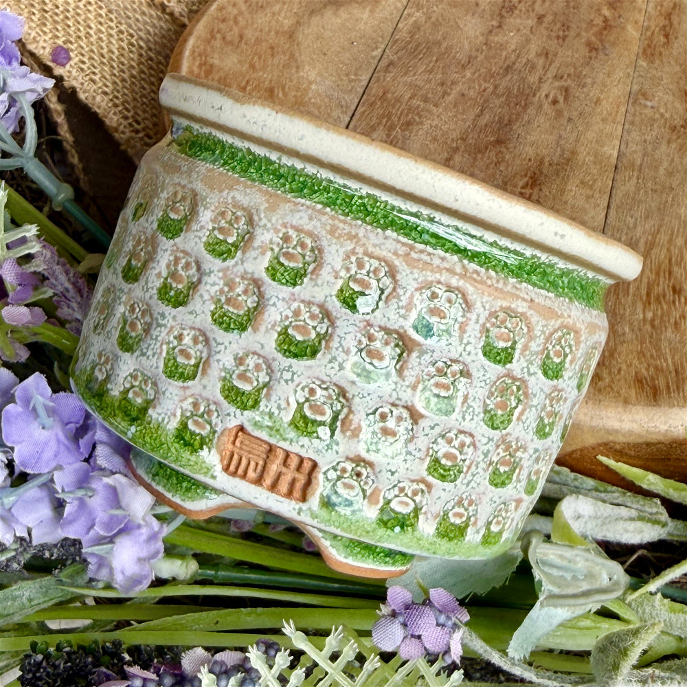 WS-0047 Unique Handmade Pottery Planter Pot - Pot rim diameter: 2.4"