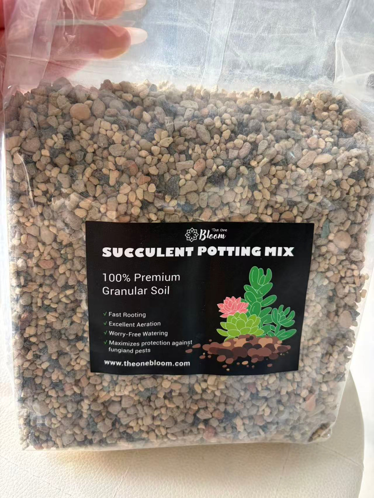 Inorganic Succulent Soil Mix 2.5 lb / 5 lb, Fast Draining Granular Potting Mix for Cactus, Bonsai & Indoor Plants