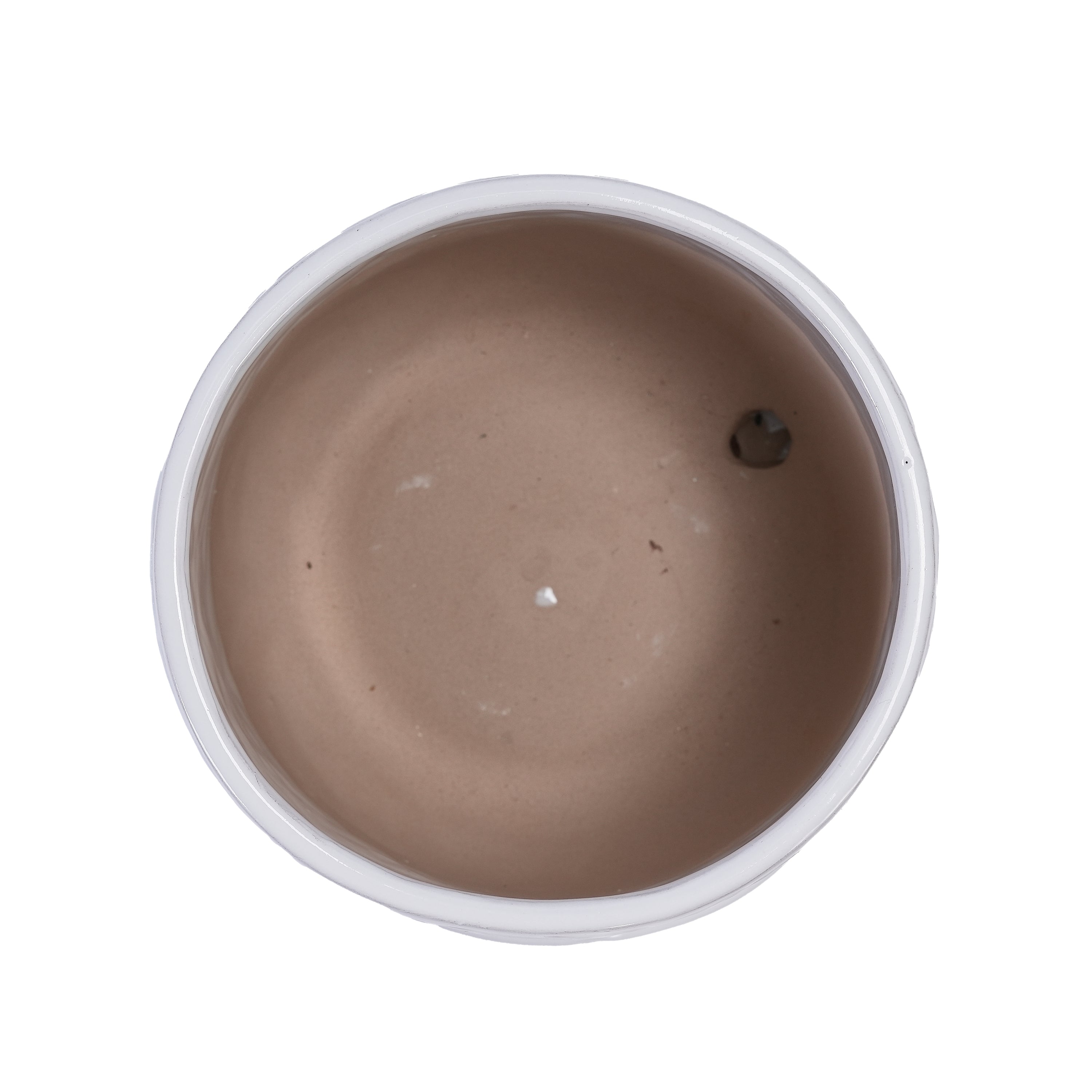 2 Pieces Ceramic Planter Pot, Modern Indoor Outdoor Flowerpot for Patio, Garden, or Windowsills - Gloss White