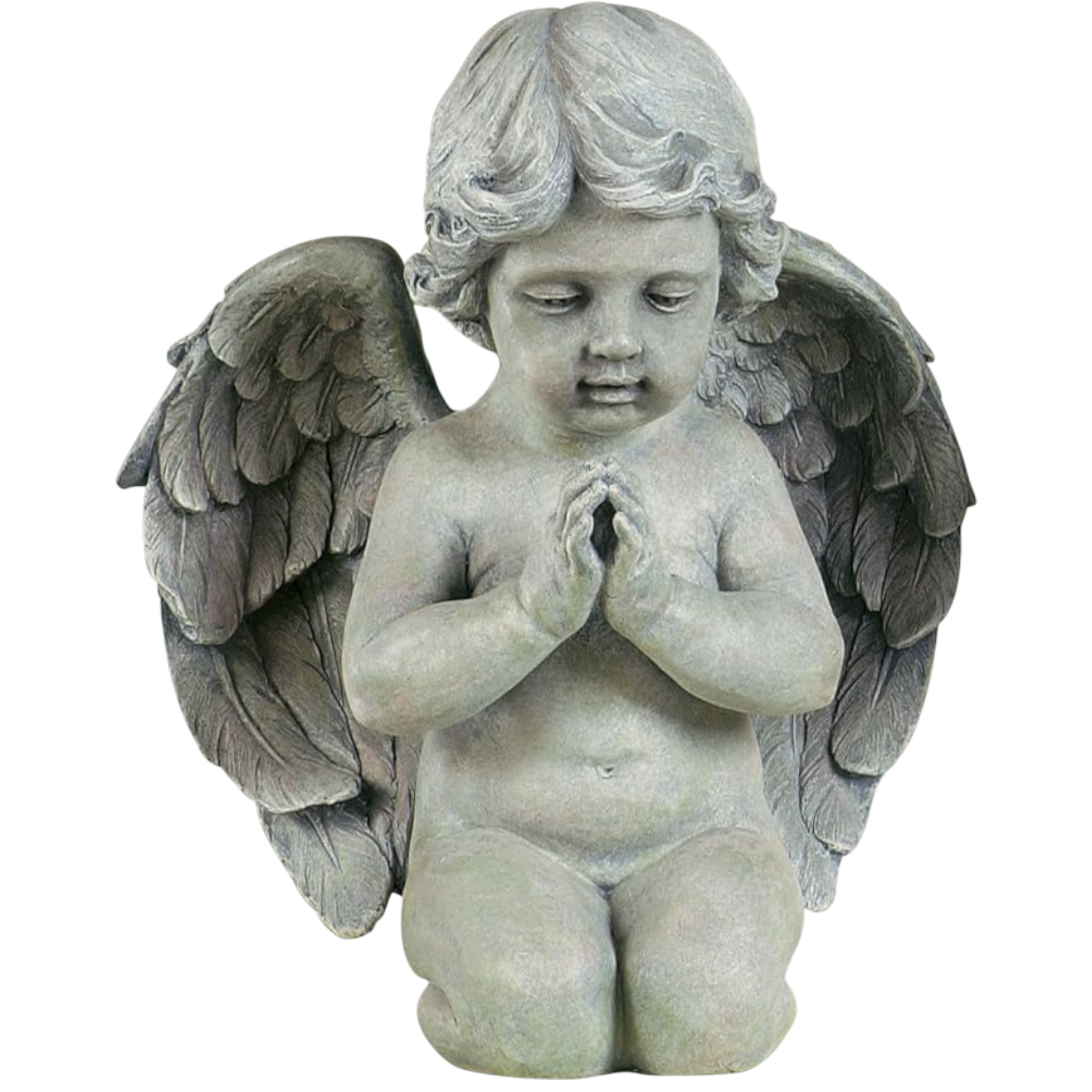 Sitting Cherub - 9.5 inch Garden Statue -