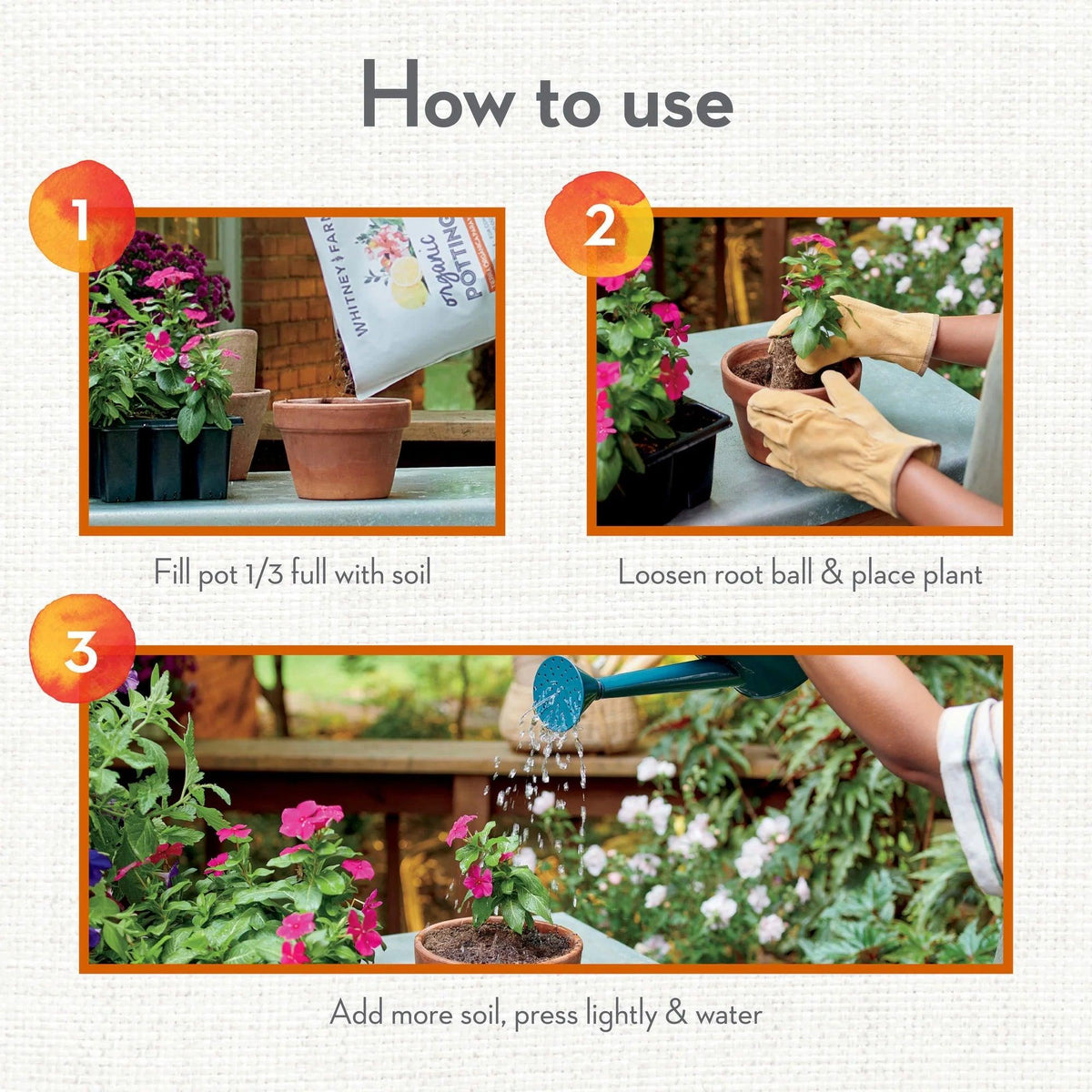 Organic Potting Soil for Container Gardens, 8 Dry Qt.