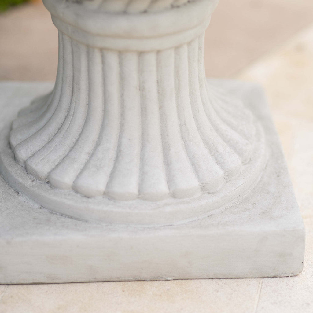 26.5' H Classic Antique White Italian MGO Urn Planter
