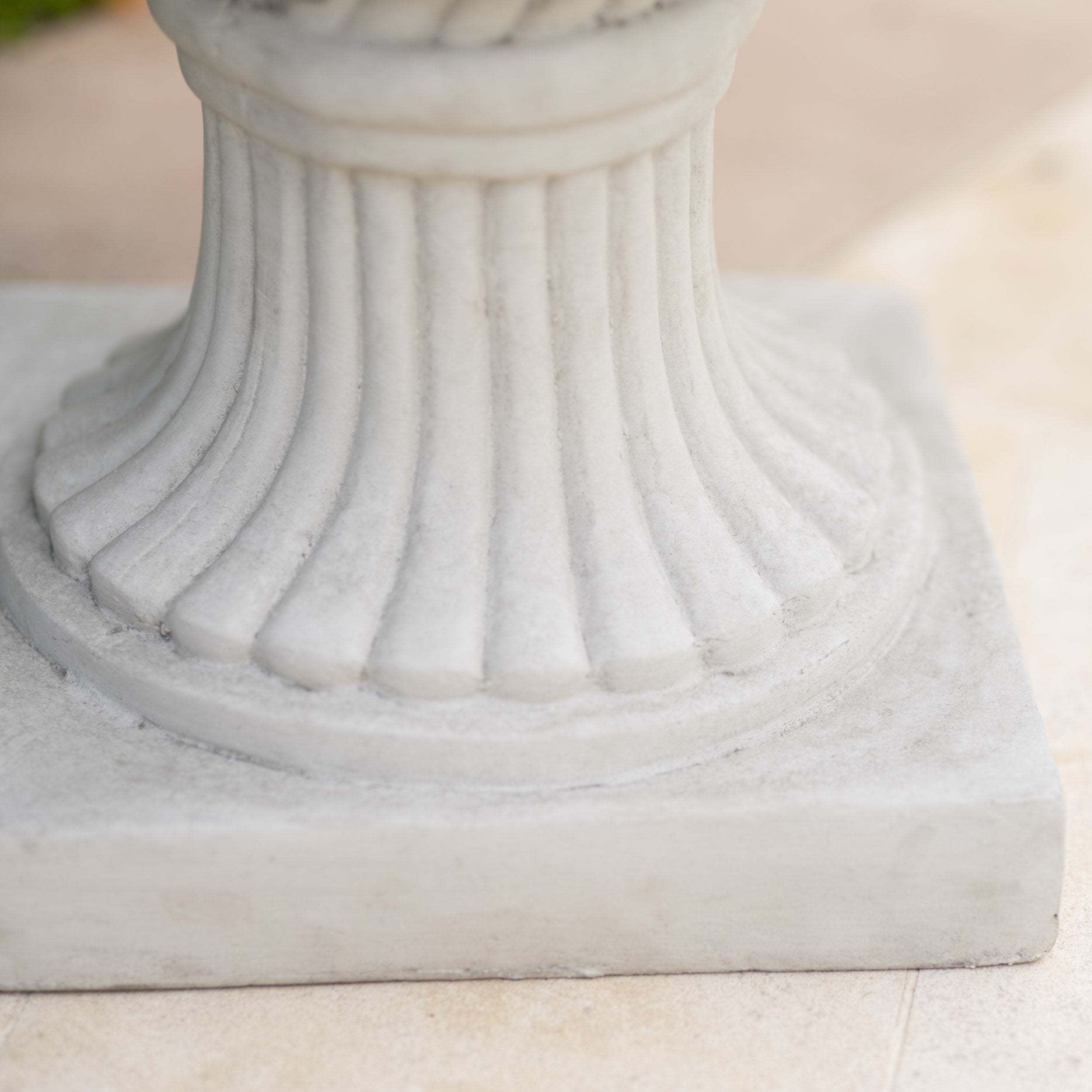 26.5' H Classic Antique White Italian MGO Urn Planter