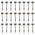 24Packs Solar Garden Lights Outdoor IP44 Waterproof Solar Pathway Lights Color Changing Landscape Lamps 10Hrs Lawn Lighting for Yard Driveway Walkway