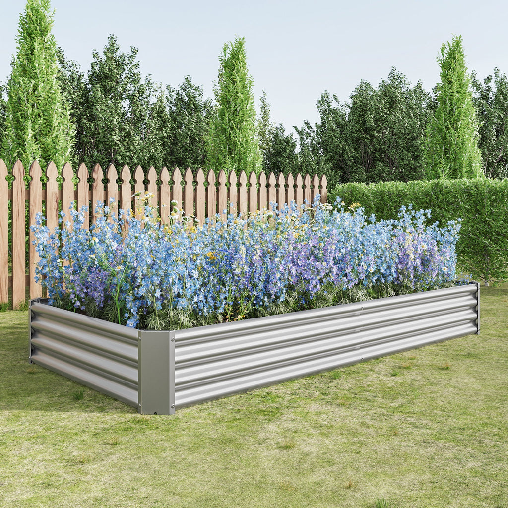 Raised Garden Bed Kit - Metal Raised Bed Garden 7.6x3.7x0.98ft