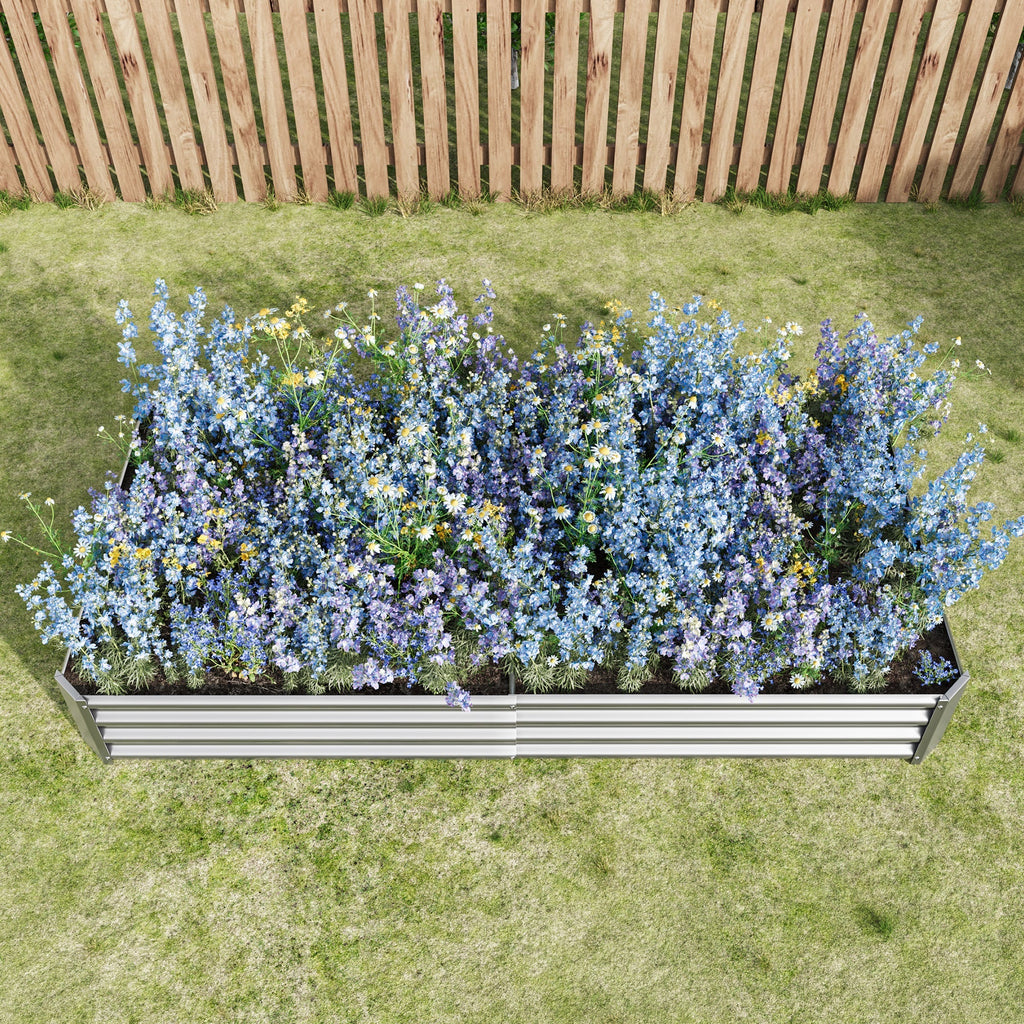 Raised Garden Bed Kit - Metal Raised Bed Garden 7.6x3.7x0.98ft