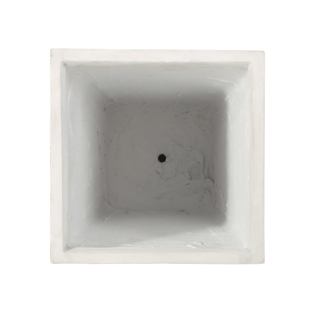 16'' x 30.5'' Outdoor MGO Planter with Antique White Finish