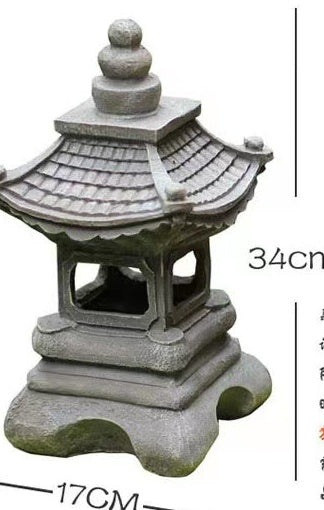 Japanese Style Solar GD Zen Garden Resin Lamp Landscape Resin