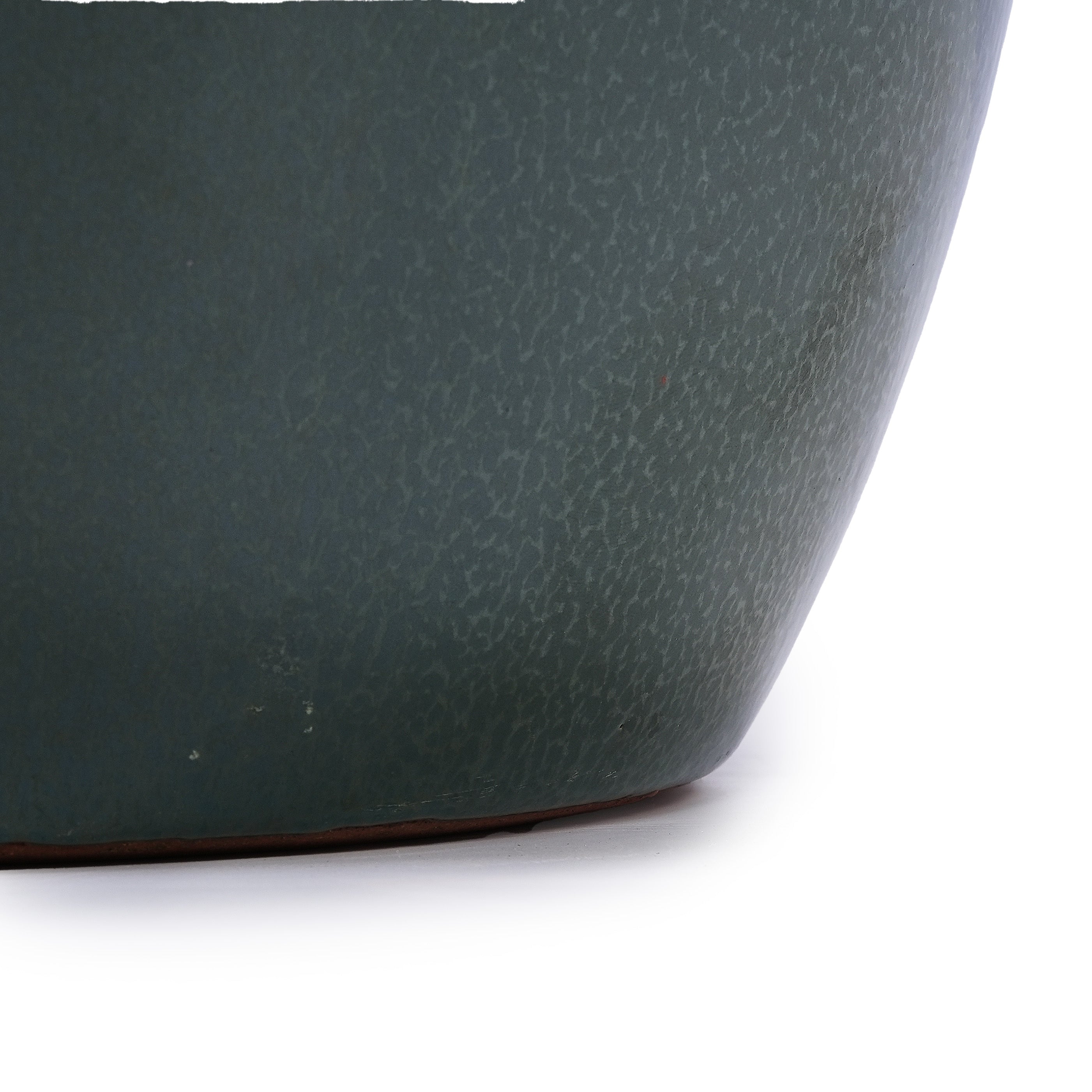 3 Pieces Ceramic Flowerpot, Modern Planter for Patio, Garden or Windowsills - Antique Blue Green