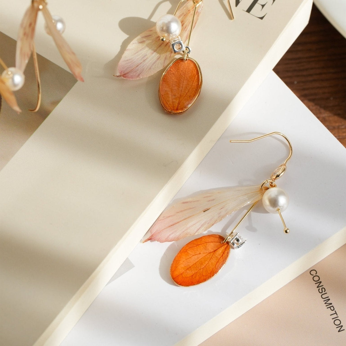 "Fairy Wings" Real Alstroemeria Earrings