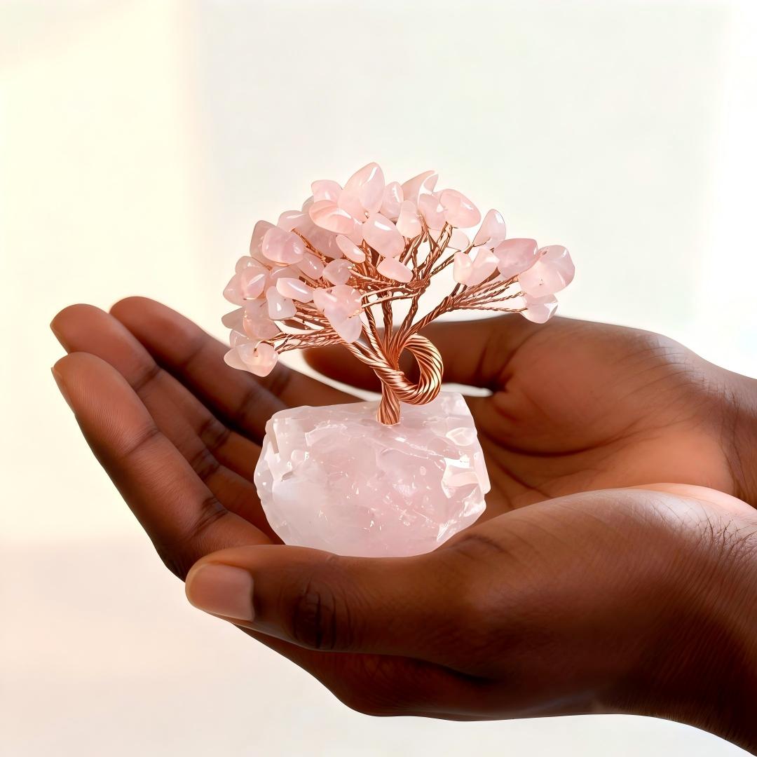 You Are Loved - Rose Quartz Feng Shui Tree