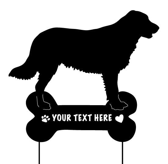 Flat-Coated Retriever Garden Stake or Wall Hanging
