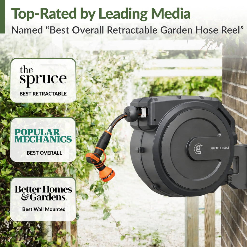 Retractable Garden Hose Reel-5/8in-90ft