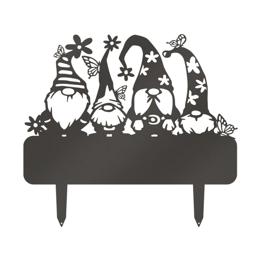 Garden Gnome Monogram - Metal Yard Signs