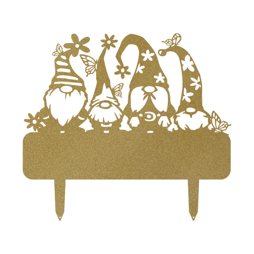 Garden Gnome Monogram - Metal Yard Signs
