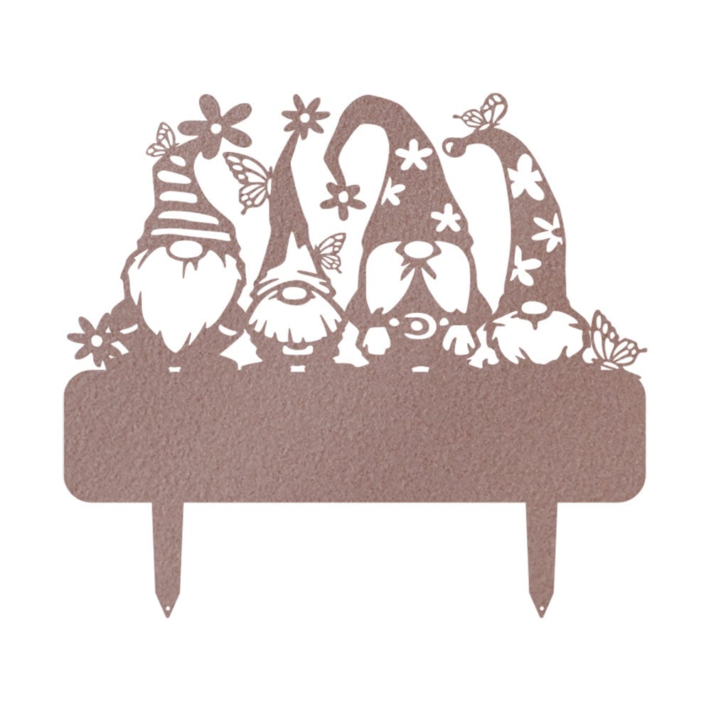 Garden Gnome Monogram - Metal Yard Signs