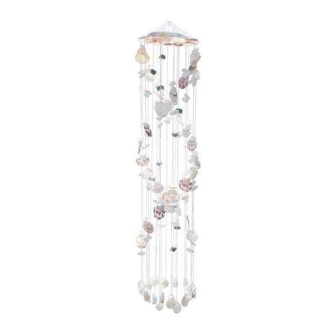 Garden Outdoor Wind Chimes Gifts for Women Home Yard Garden Decoration Mediterranean Natural Shell Wind Chimes Gift Girl Room Decor Waterproof Wind-chimes For Outdoor Garden Patio Porch Decorative Birthday Gardening Gifts For Mom Grandma Friends