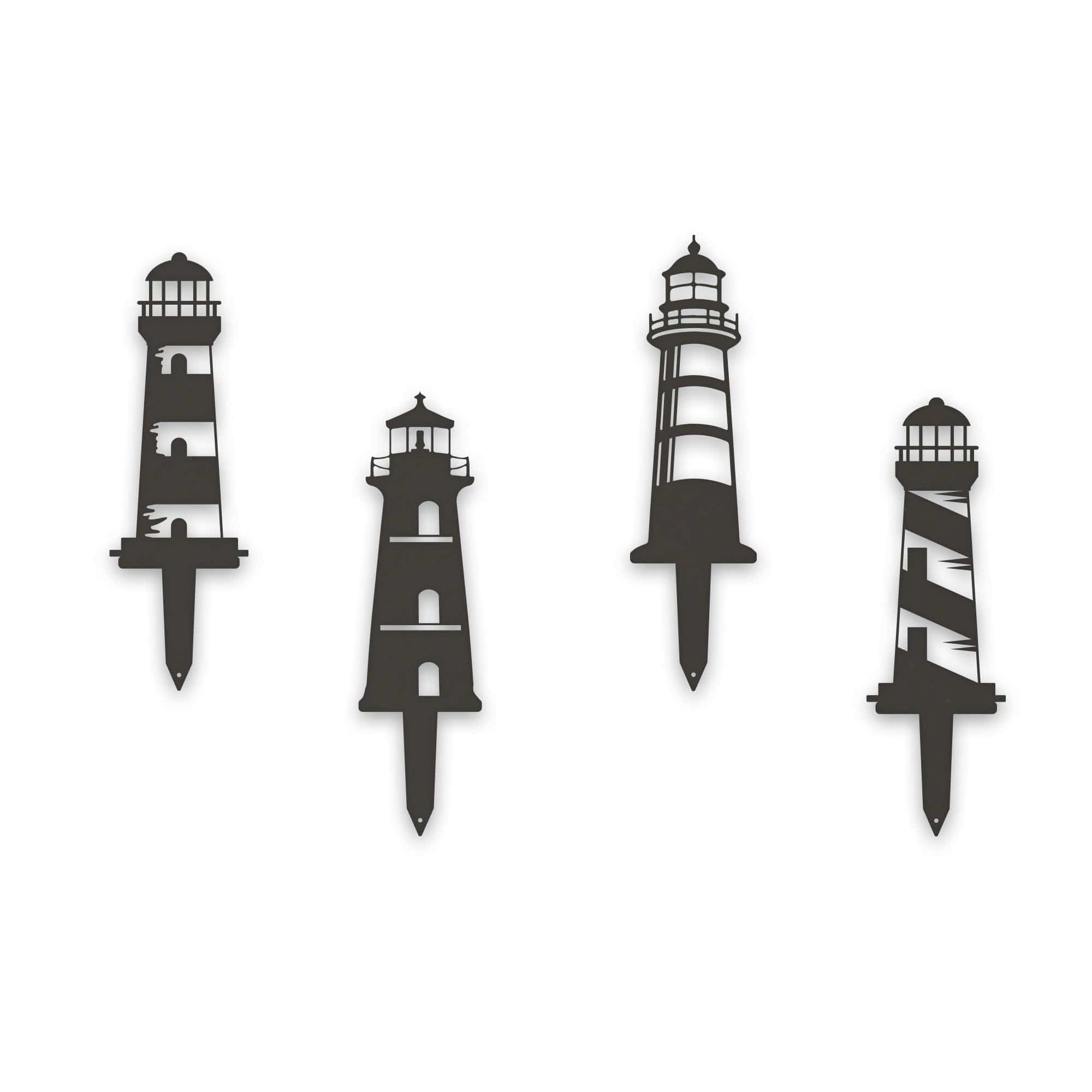 Garden Stake Set of 4 Lighthouses