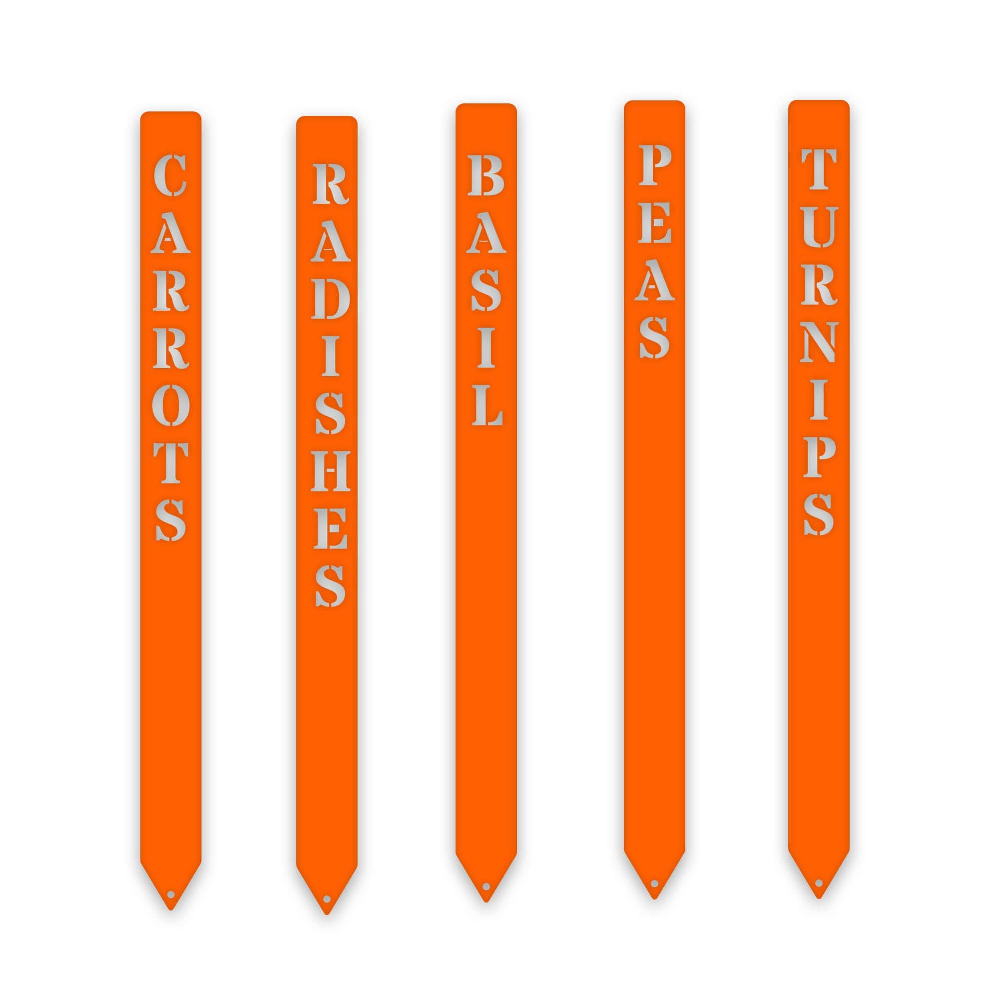 Gourmet Vegetable Stakes - Set of 5 - Custom Names and Colors