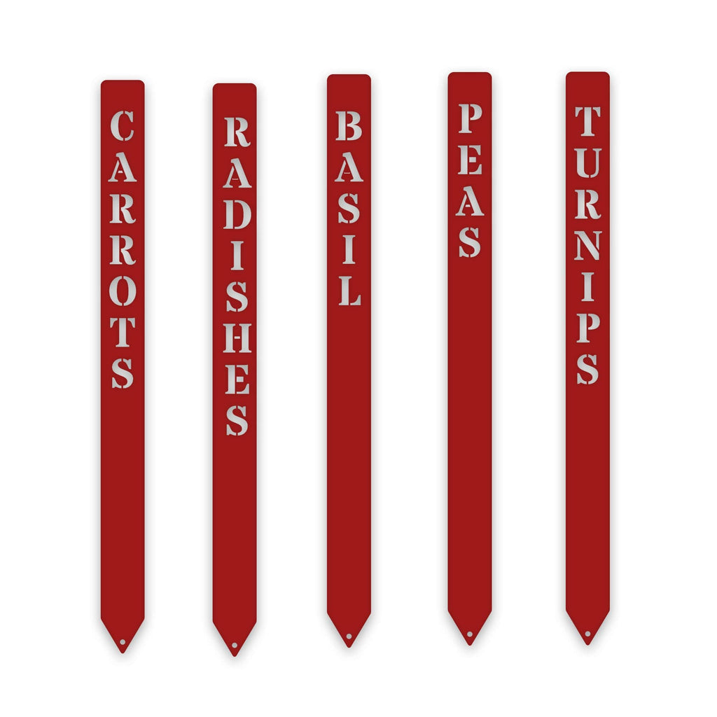 Gourmet Vegetable Stakes - Set of 5 - Custom Names and Colors
