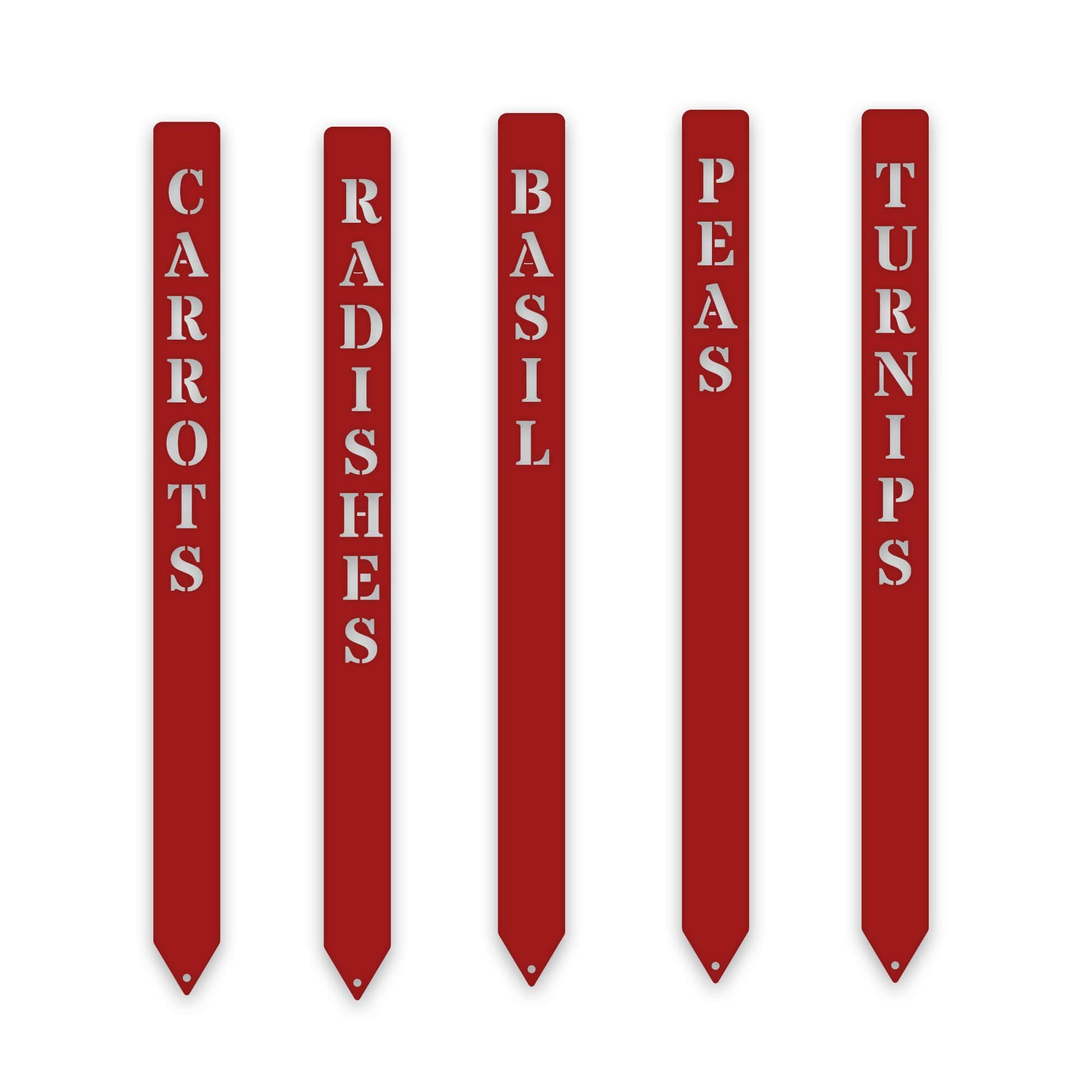 Gourmet Vegetable Stakes - Set of 5 - Custom Names and Colors