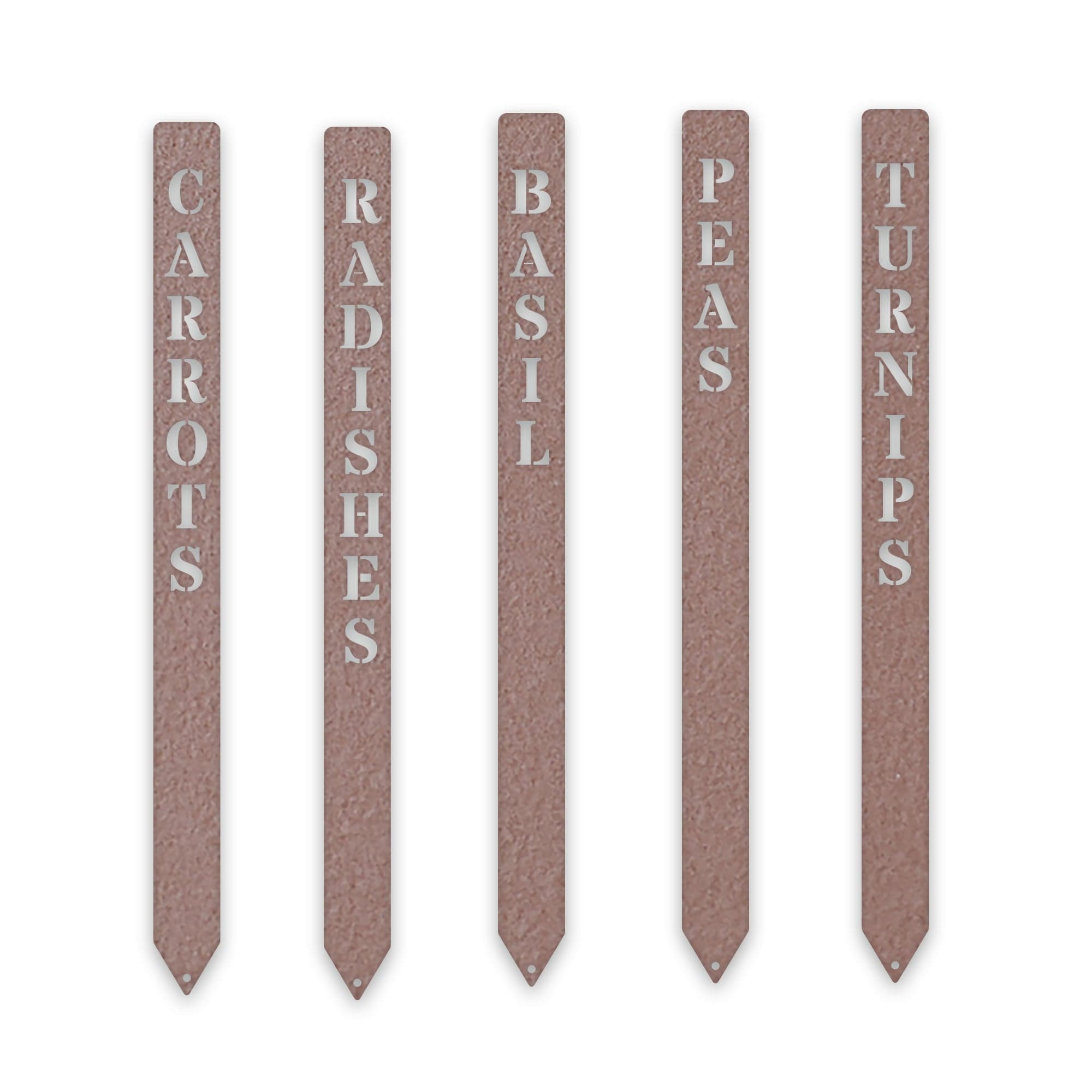Gourmet Vegetable Stakes - Set of 5 - Custom Names and Colors