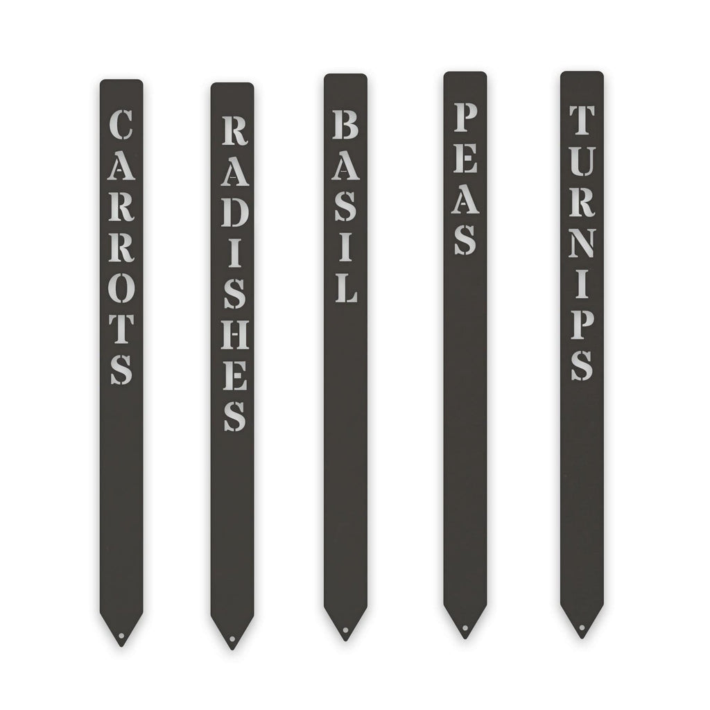 Gourmet Vegetable Stakes - Set of 5 - Custom Names and Colors