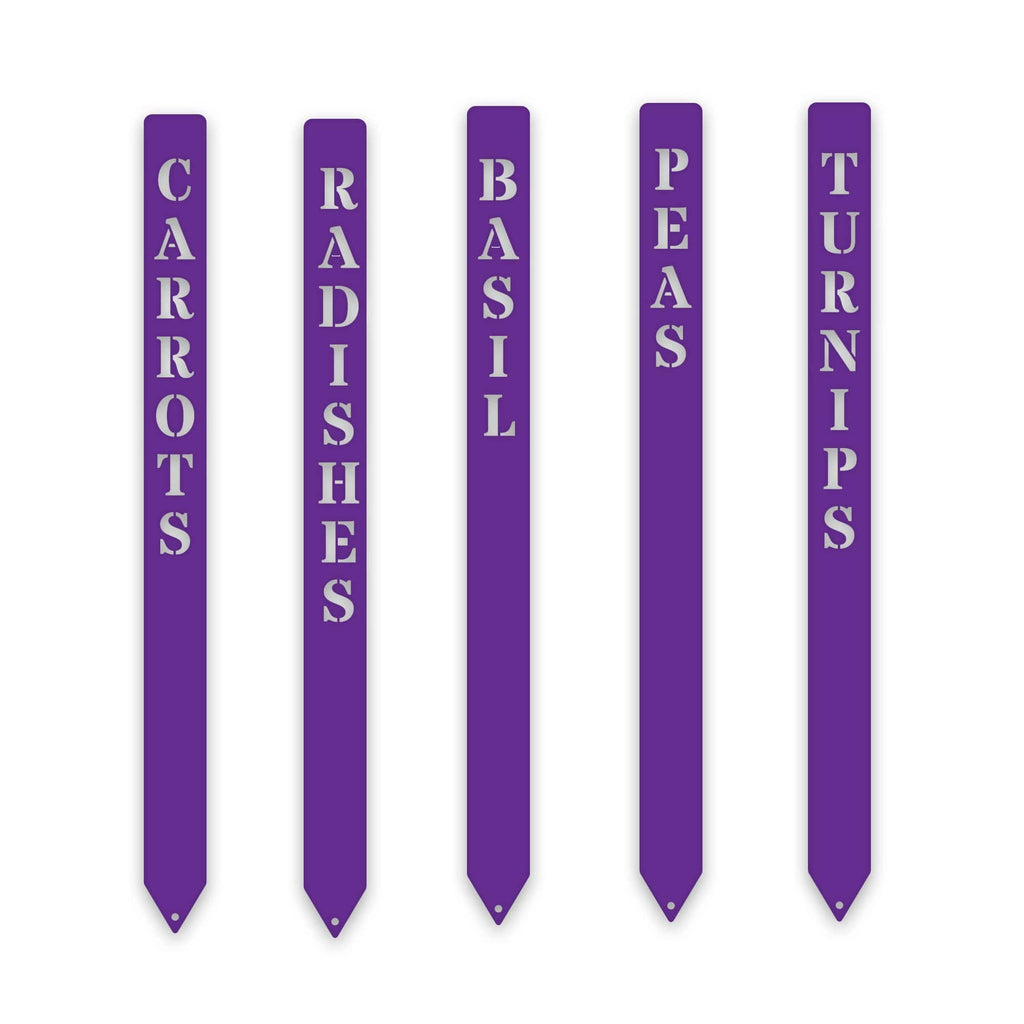 Gourmet Vegetable Stakes - Set of 5 - Custom Names and Colors