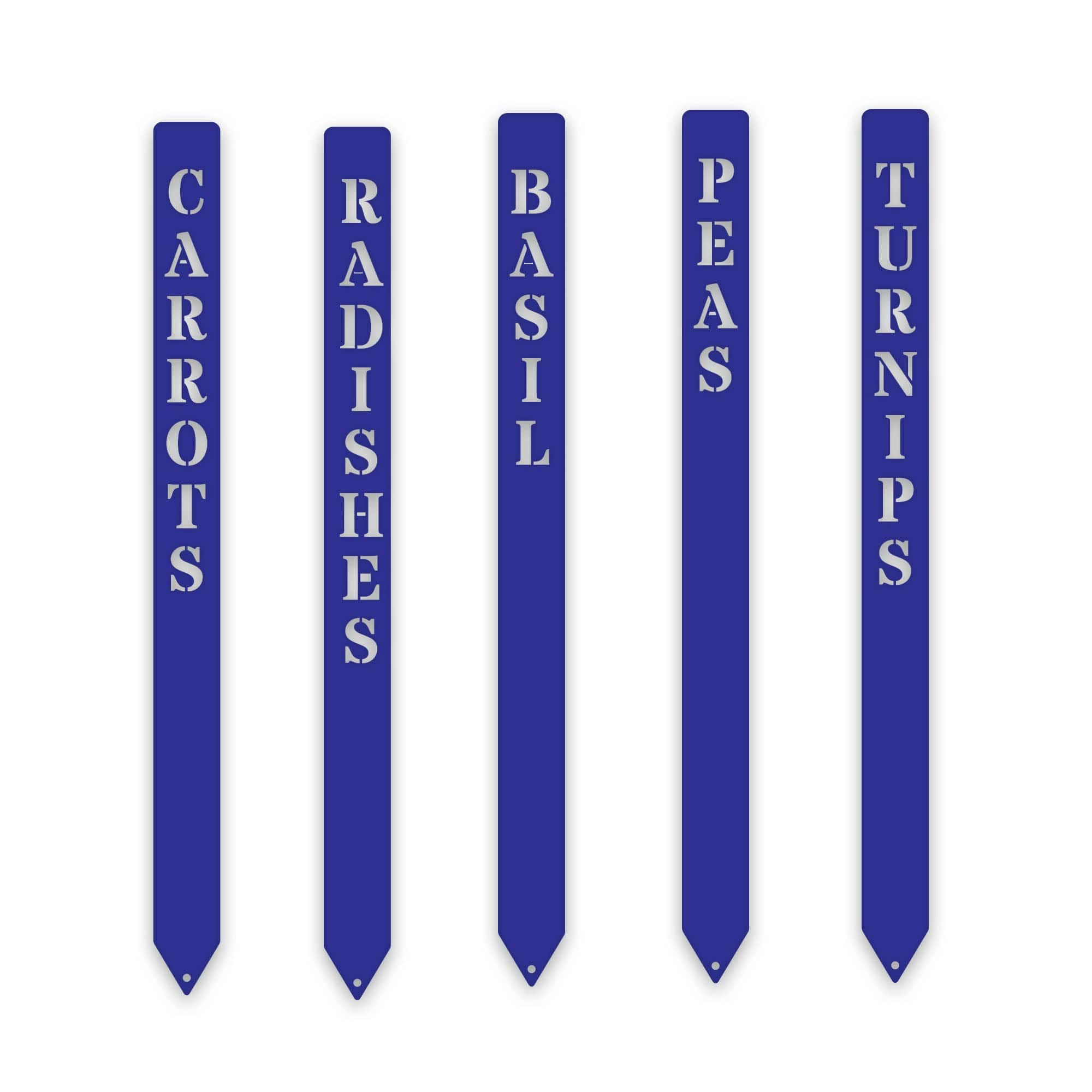 Gourmet Vegetable Stakes - Set of 5 - Custom Names and Colors