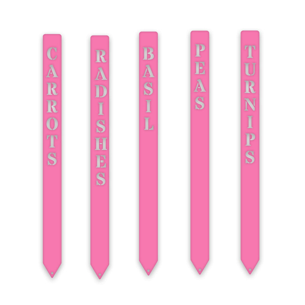 Gourmet Vegetable Stakes - Set of 5 - Custom Names and Colors