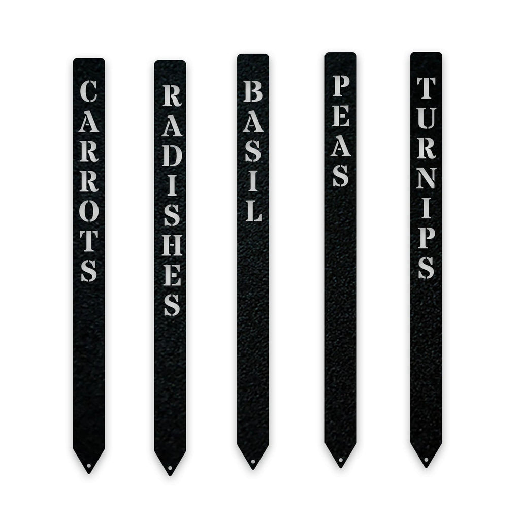 Gourmet Vegetable Stakes - Set of 5 - Custom Names and Colors
