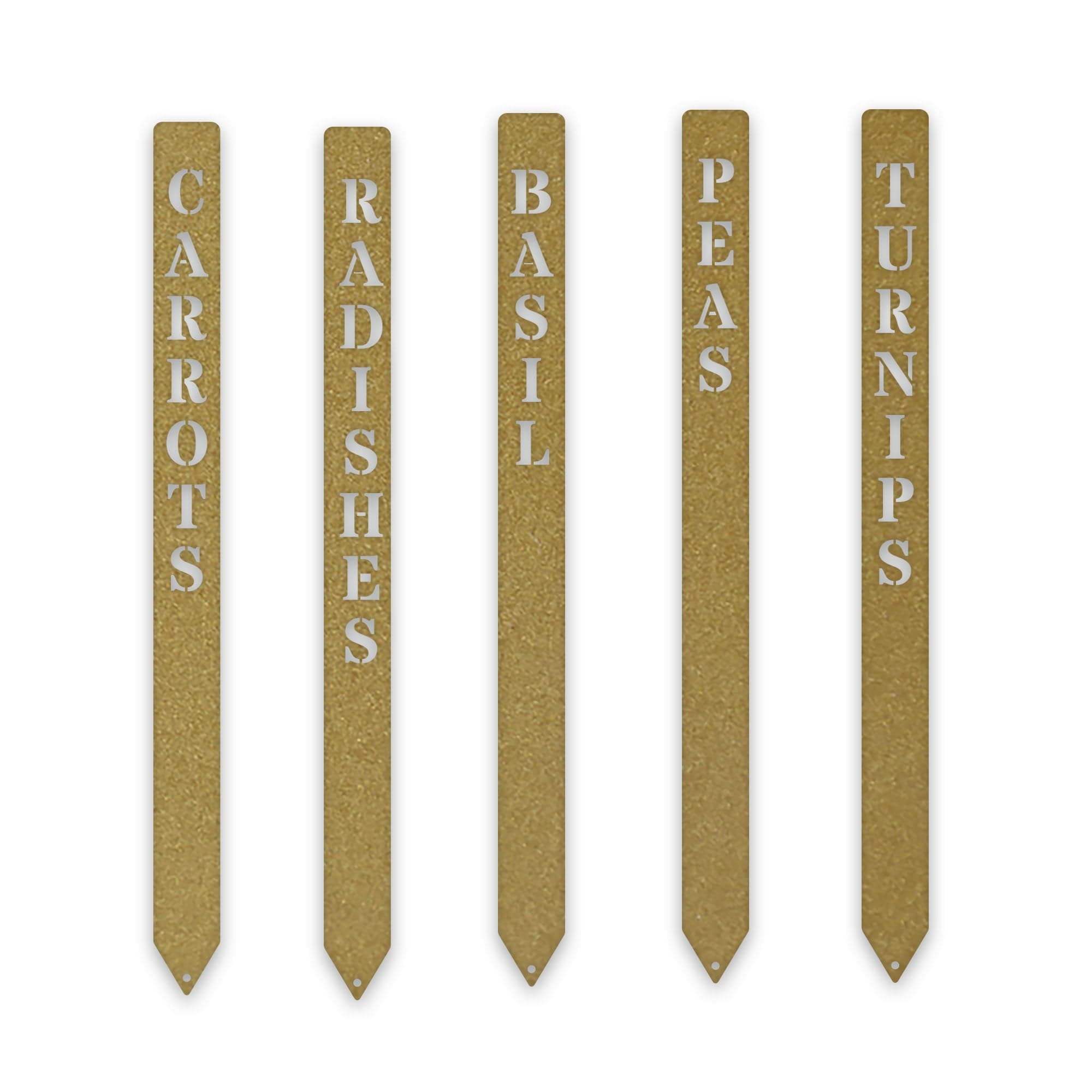 Gourmet Vegetable Stakes - Set of 5 - Custom Names and Colors