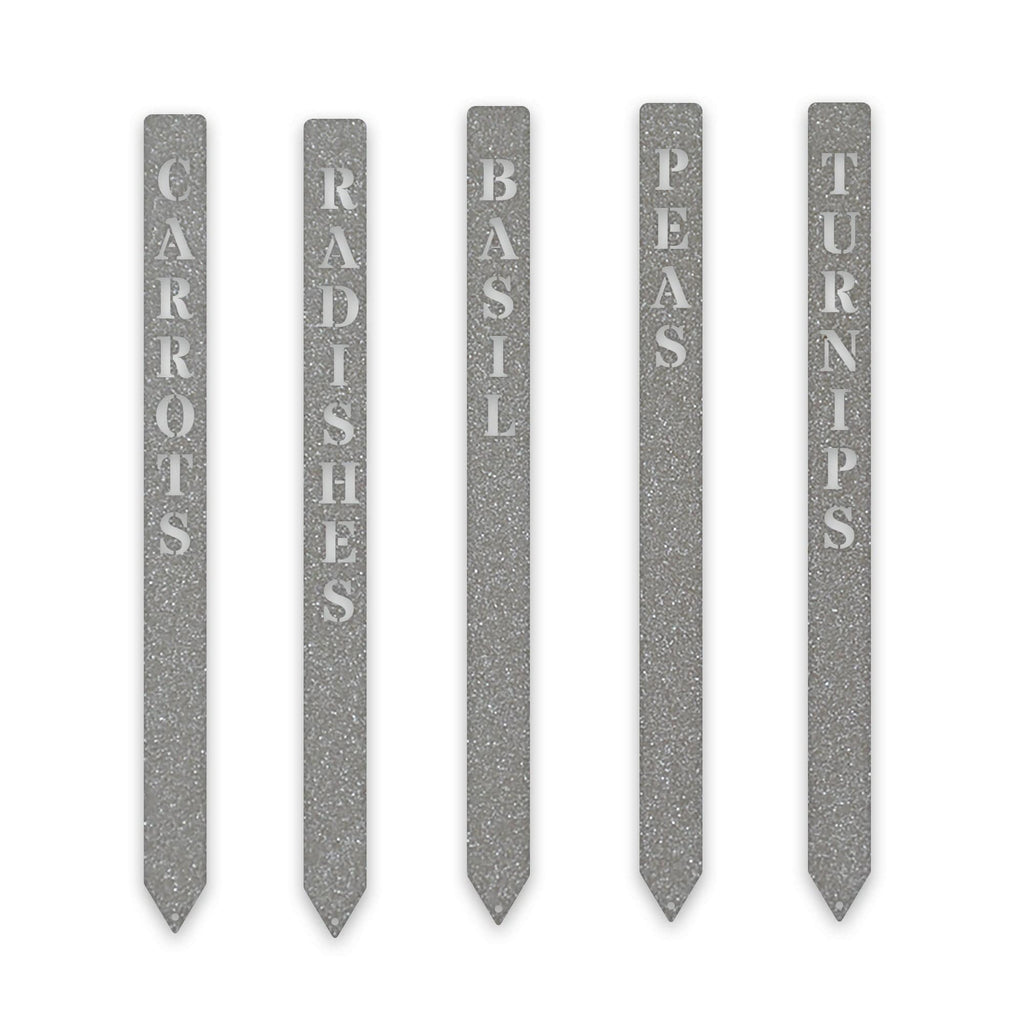 Gourmet Vegetable Stakes - Set of 5 - Custom Names and Colors